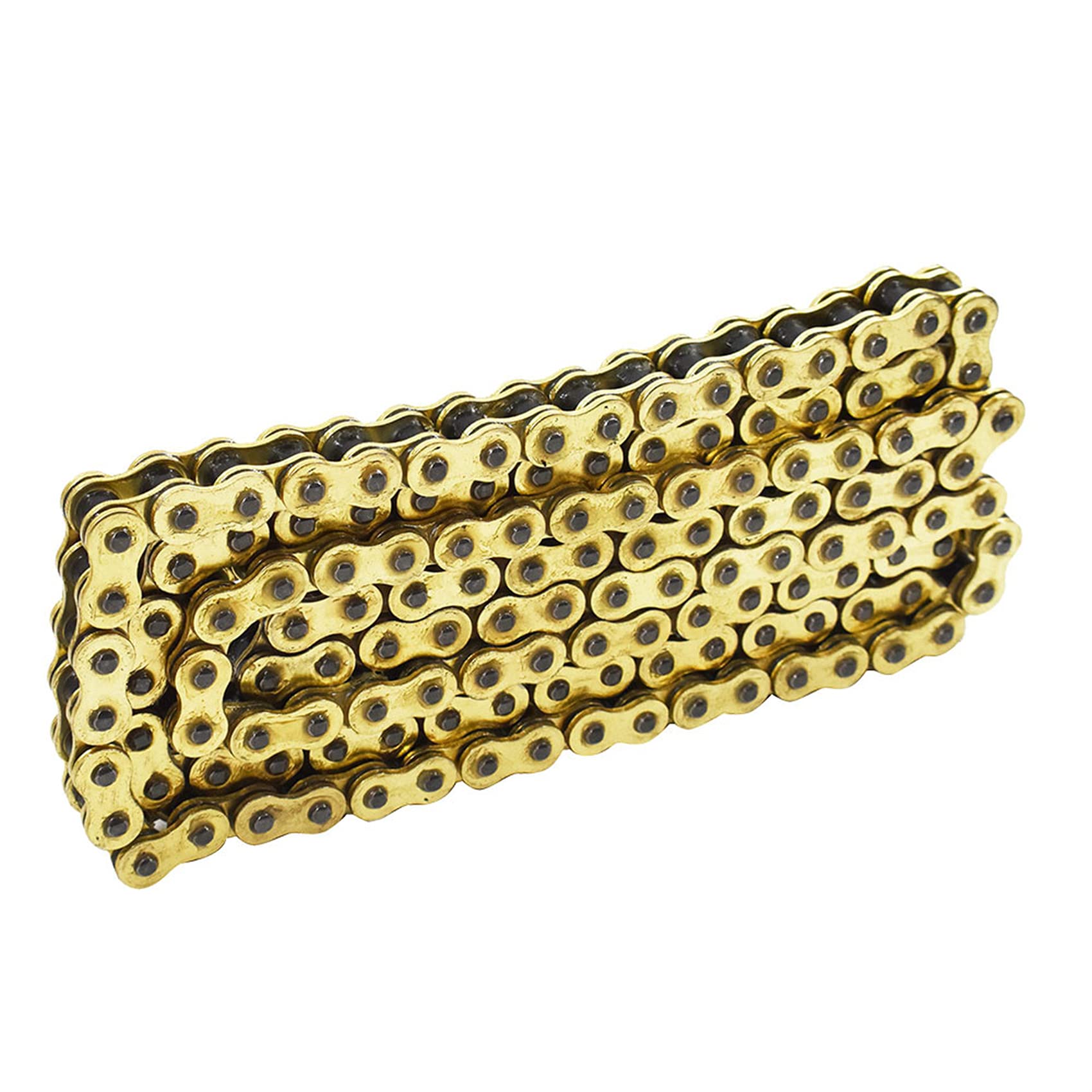 Labwork Heavy Duty Drive Chain With O-Ring Gold Color Pitch 530X130 Links Replacement For Honda Kawasaki Suzuki Yamaha