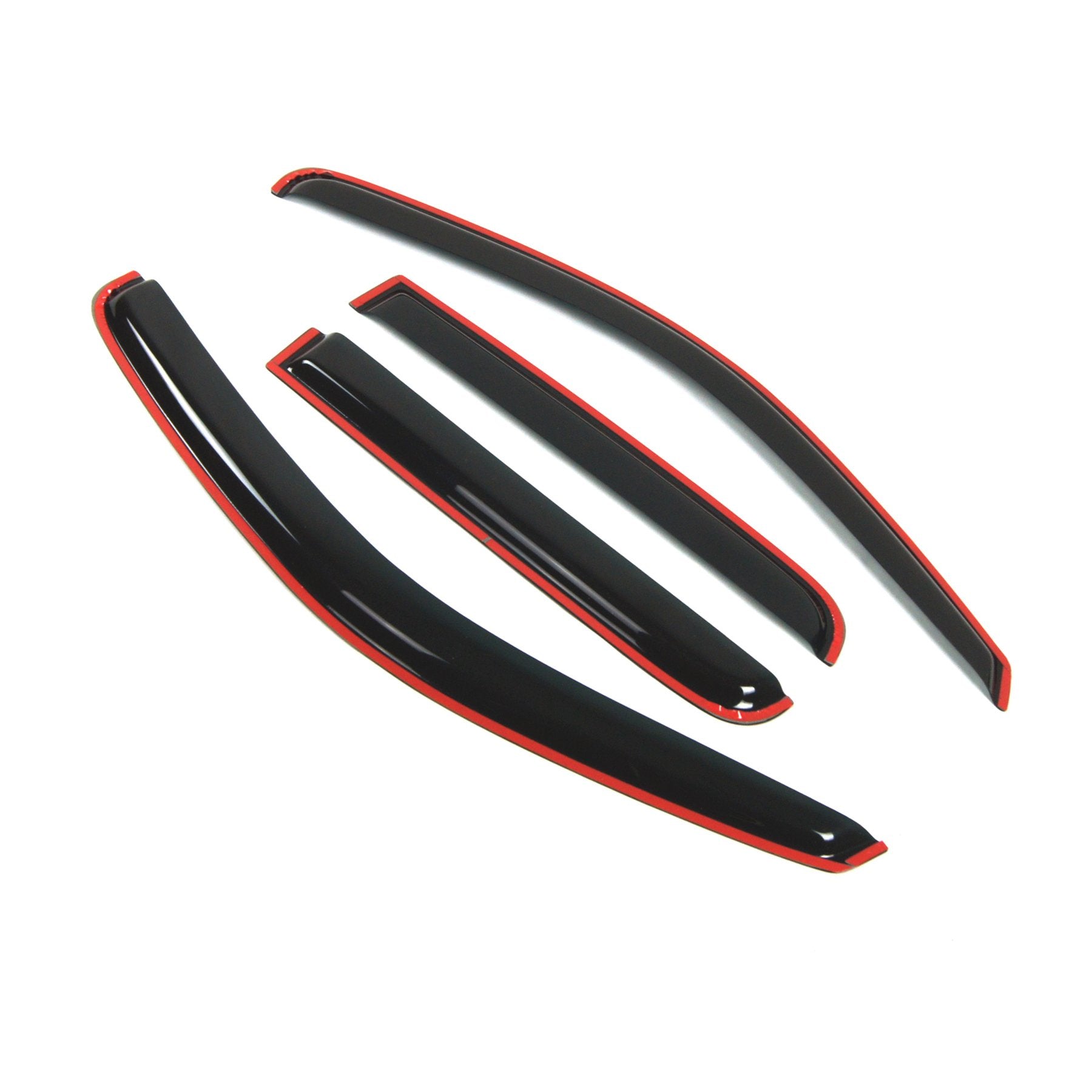 Tuningpros In-Channel Window Vent Visors Rain Guards Compatible With Dodge Dakota Quad Cab 2000-2004 | Side Window Wind Deflecto