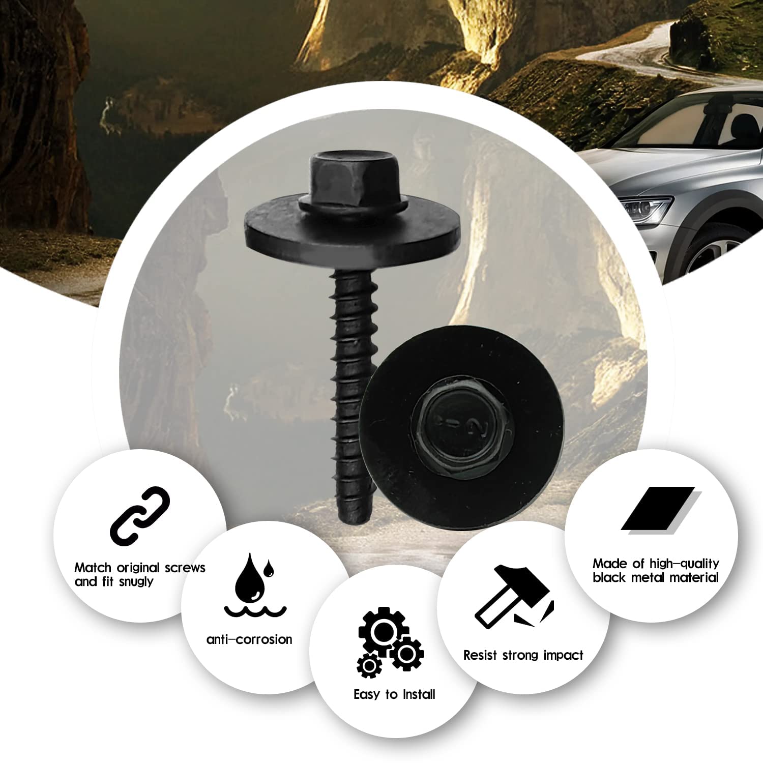 20pcs Fender Wheelhouse CD Console Bolt Screw Compatible with GM, Chevrolet, Camaro, Colorado,Cadillac, Buick,Cruze, BMW 1157049