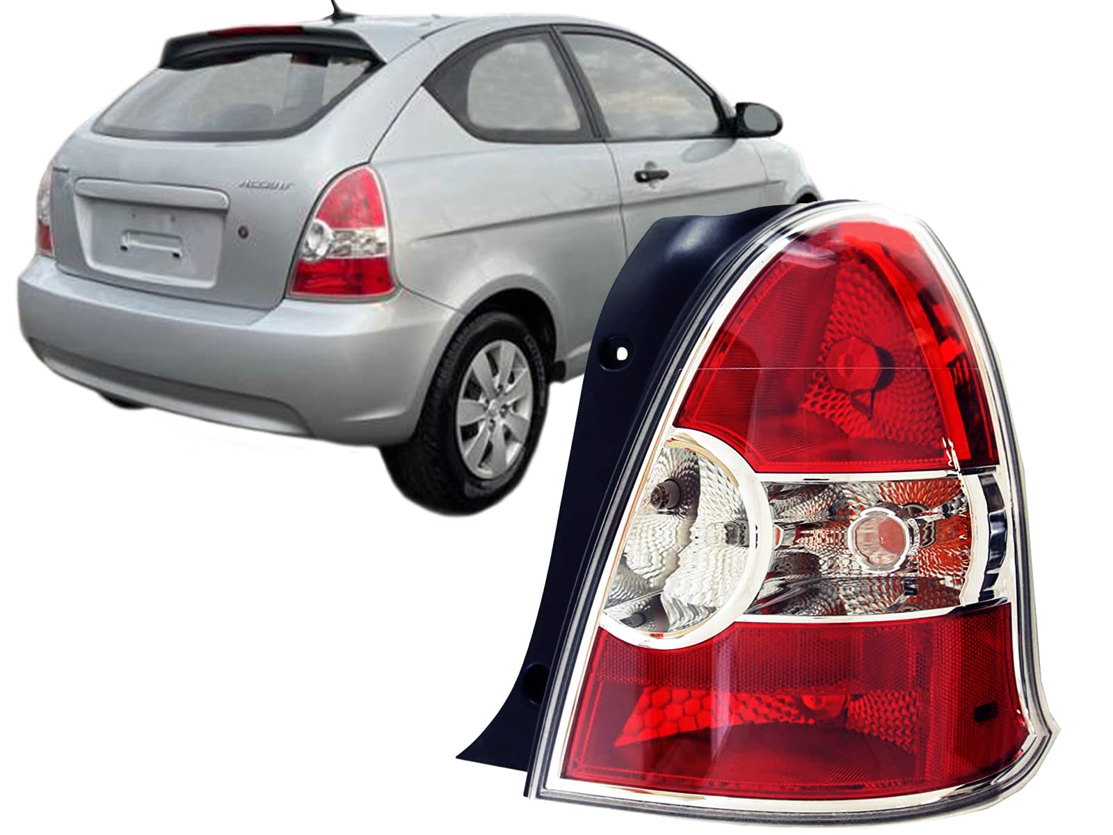 Auto Parts Avenue APA Replacement for Tail Light Lamp 2008 2009 2010 2011 Accent Hatchback with Bulb Passenger Right Side 924021