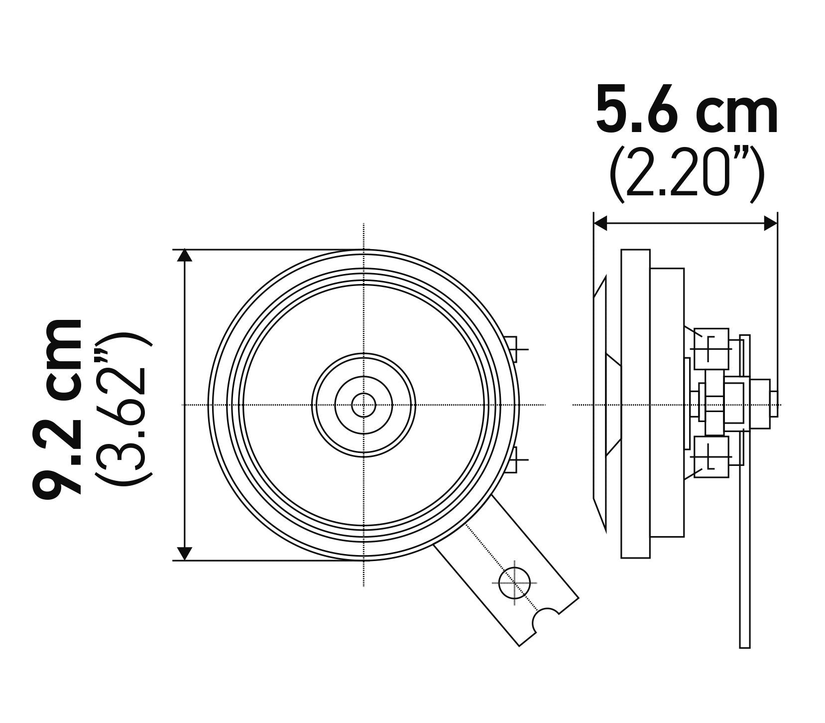 HELLA 011225871 Black 92mm 12V BX Disc Horn Kit (Universal Fit)