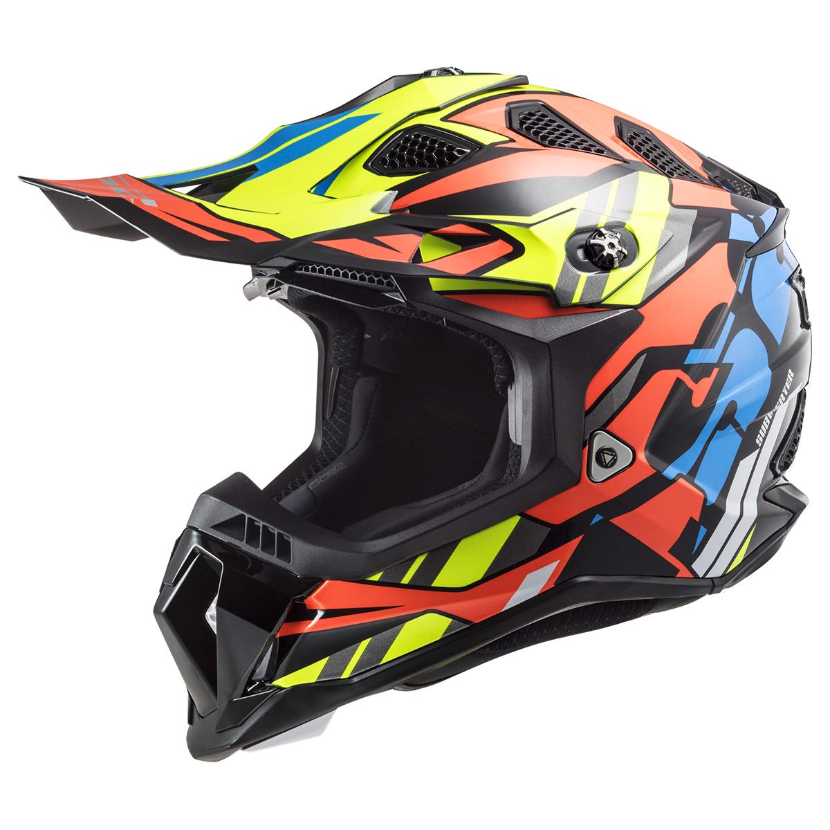 LS2 Helmets MX-Off Road Subverter Evo Helmet (Rascal Gloss Black Fluo Orange - 2X-Large)