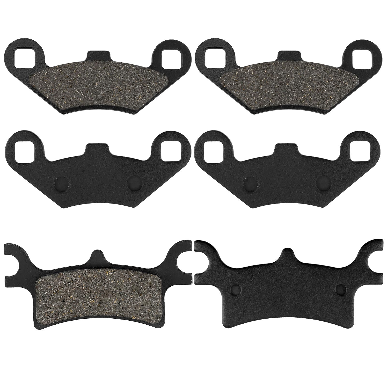Sollon Front And Rear Brake Pads For Polaris Sportsman 400 500 600 700 800 Efi/Ho, Scrambler 500 400 2X4 4X4, Trail Boss 330, Tr