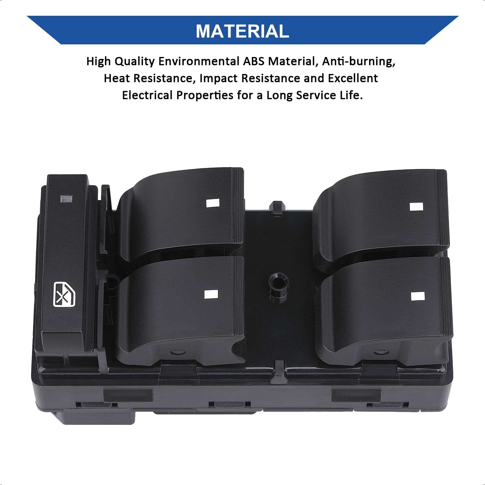 Driver Side Power Master Window Switch, Compatible With Chevy Silverado/Chevrolet Traverse/Hhr / 2007-2013 Gmc Sierra 1500 2500Hd 3500Hd / Yukon/Buick Enclave Replace Oe 25789692 20945129