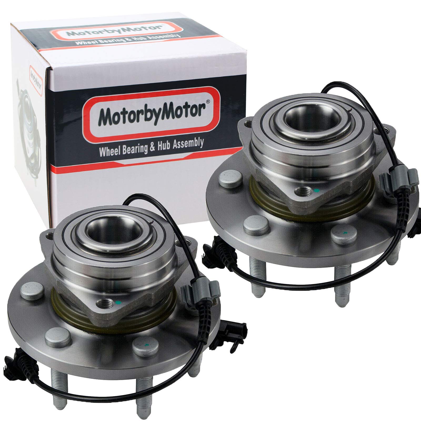 MotorbyMotor 515096 Front Wheel Bearing and Hub Assembly 4WD with ABS 6 Lug for Chevy Silverado Suburban Avalanche 1500 Tahoe, G
