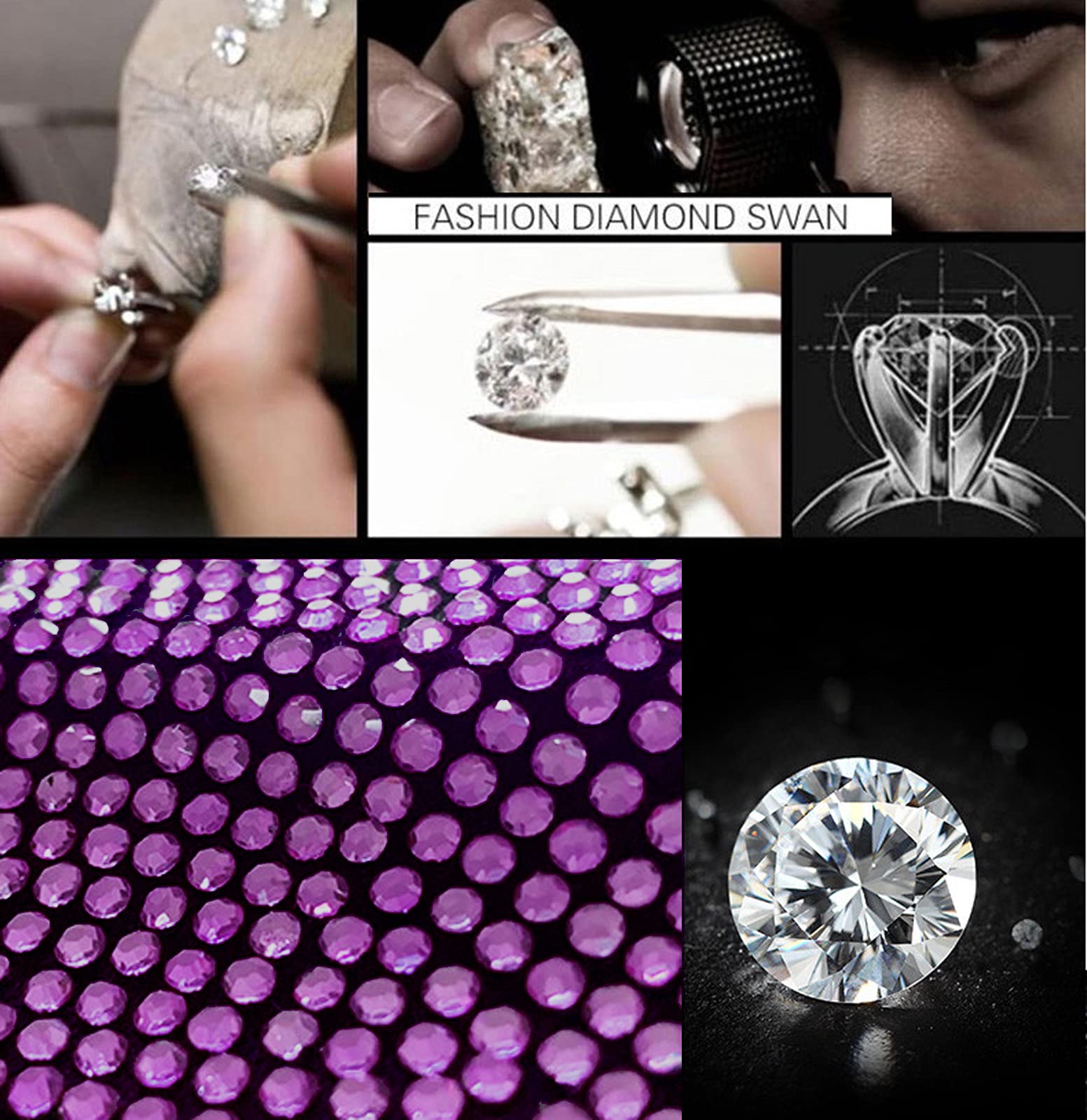 Funojoy Purple Car Accessories For Women Girls Diamond Rhinestone Car Armrest Cover Bling Car Center Console Cover Car Decor Wom