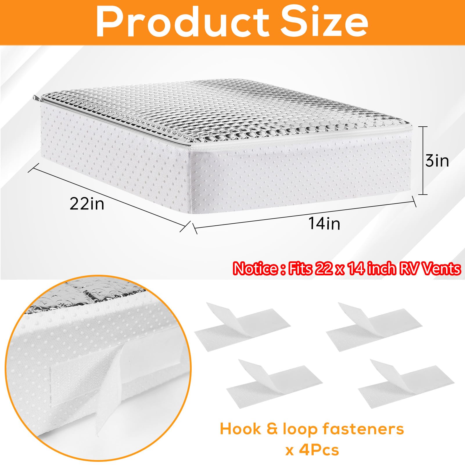 Yunvi Rv Skylight Insulator 14X22X2.8,Rv Vent Cover And Skylight Shade,Waterproof Rv Vent Insulator Sunroof Pillow For Inside Ca