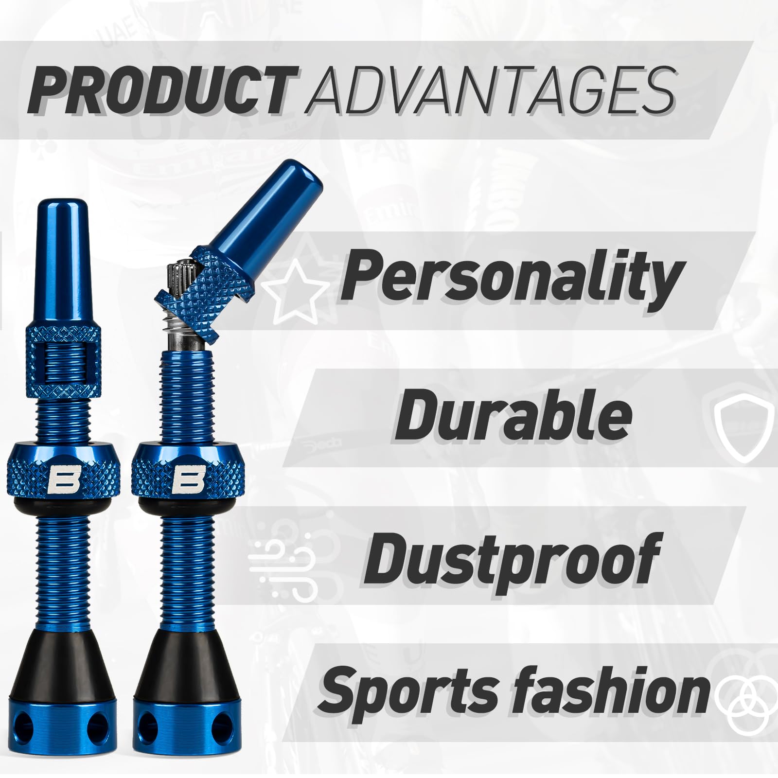 Bwshlf Tubeless Presta Valve Stem 40/44/55/60/65/70/80/100 Mm, Super Light Alloy Presta Valve Stem Kit With Valve Core Remover T