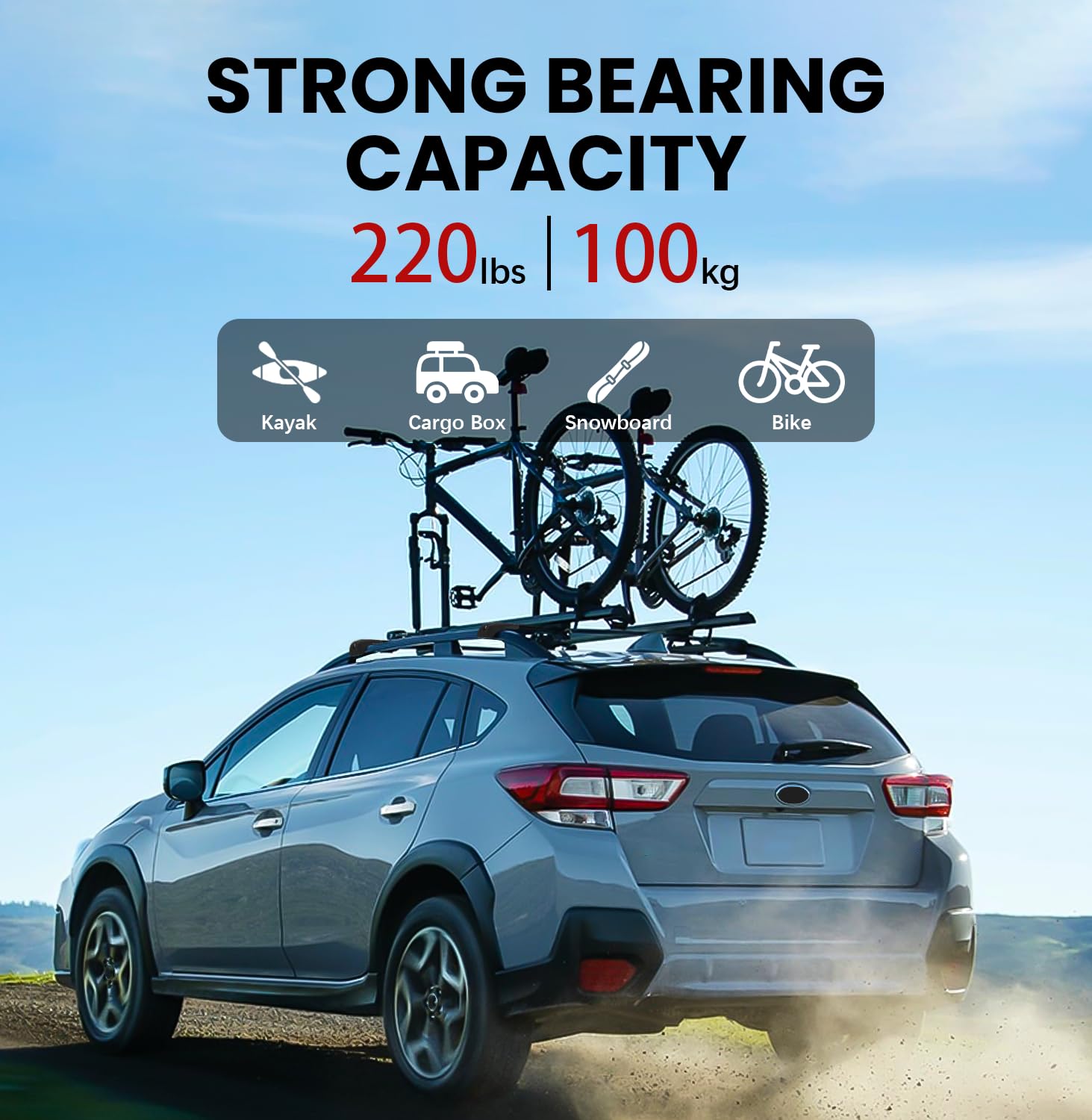 Soruci Car Roof Rack Cross Bars Compatible with Subaru Crosstrek 2024 2025, Aluminum Lockable Roof Rails Crossbar for Rooftop Ca