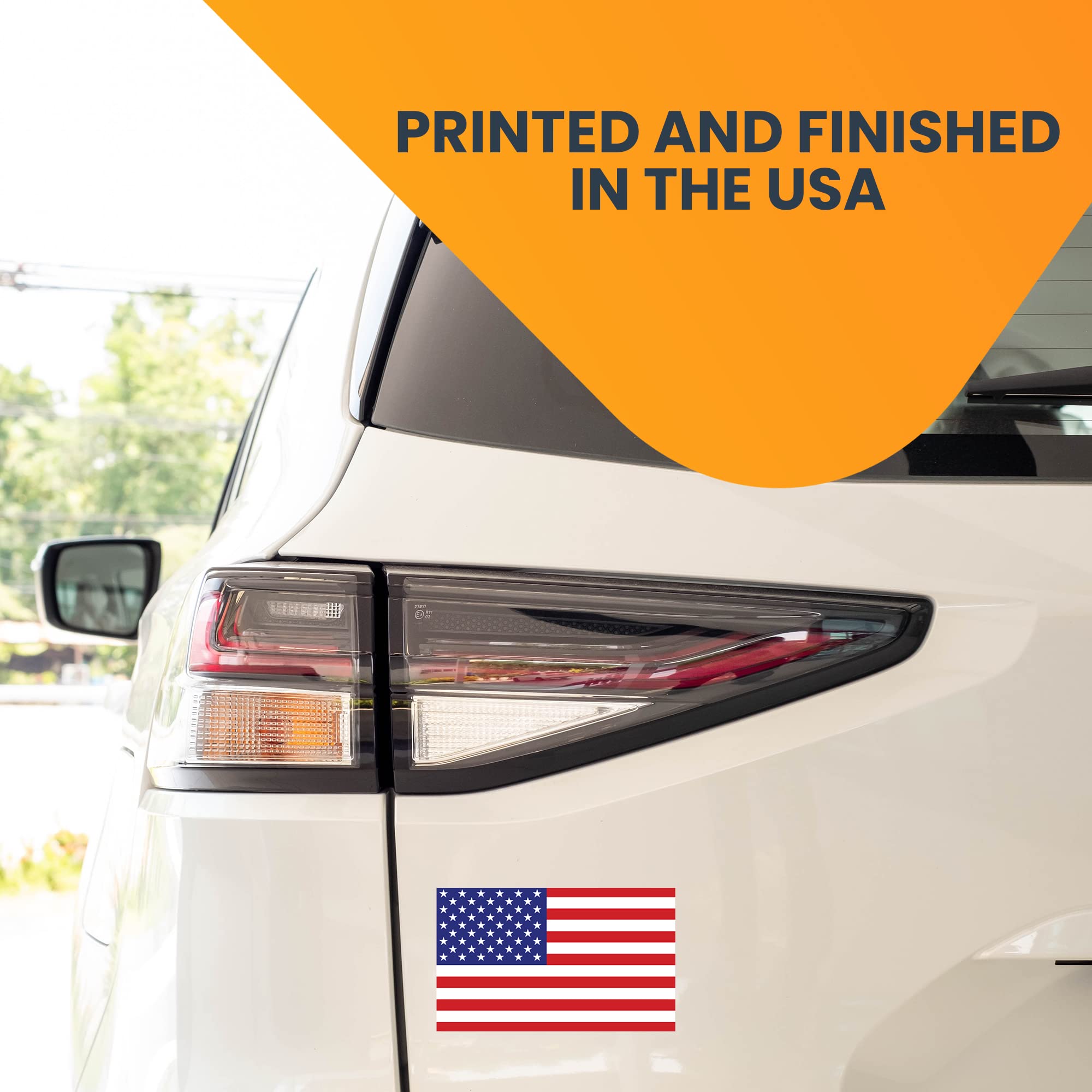 Magnet Me Up American Flag Magnet Decal, 3X5 Inches, 4 Pack, Red, White, And Blue, Heavy Duty Automotive Magnet For Car, Truck,