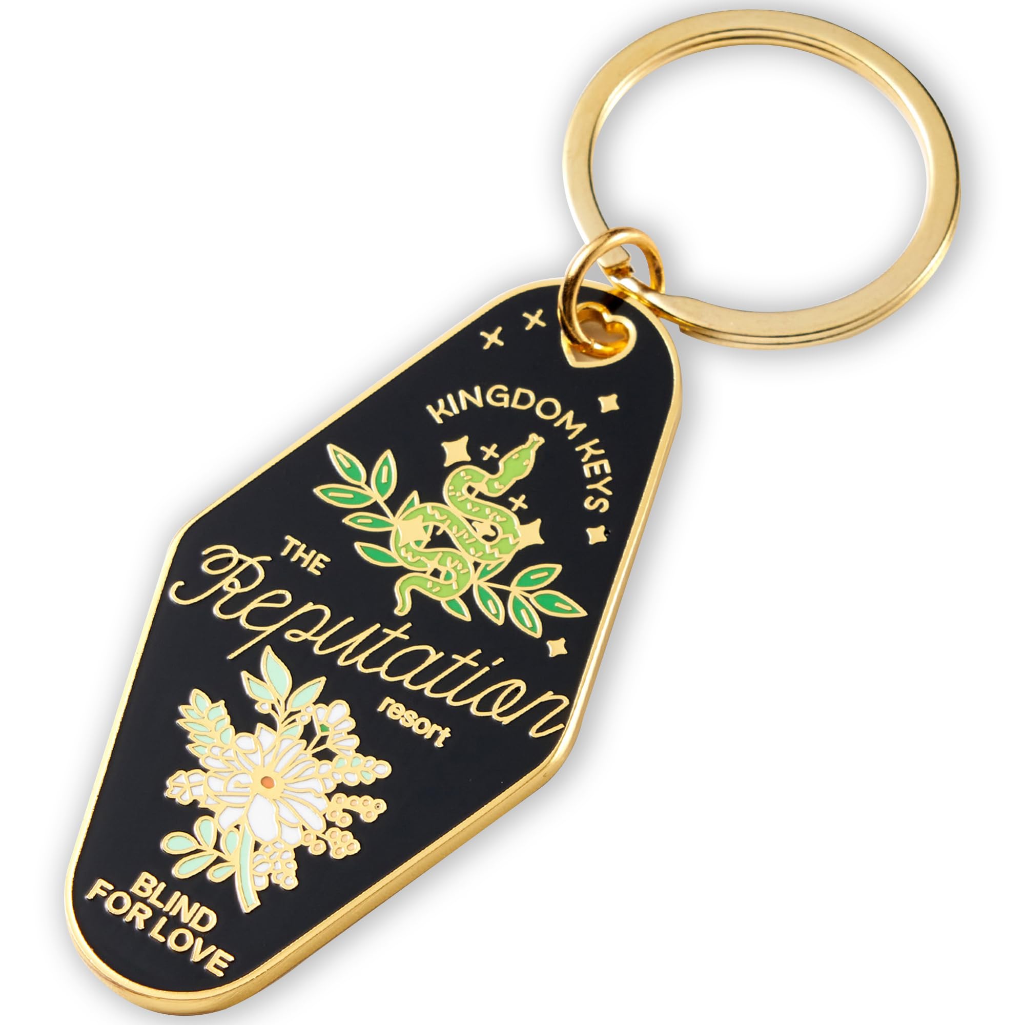 TXWWXT Reputation Resort Mini Motel Enamel Keychain,Reputation Snake Key Chain for Music Lovers Fans,Keychain Pendant Gifts fit 