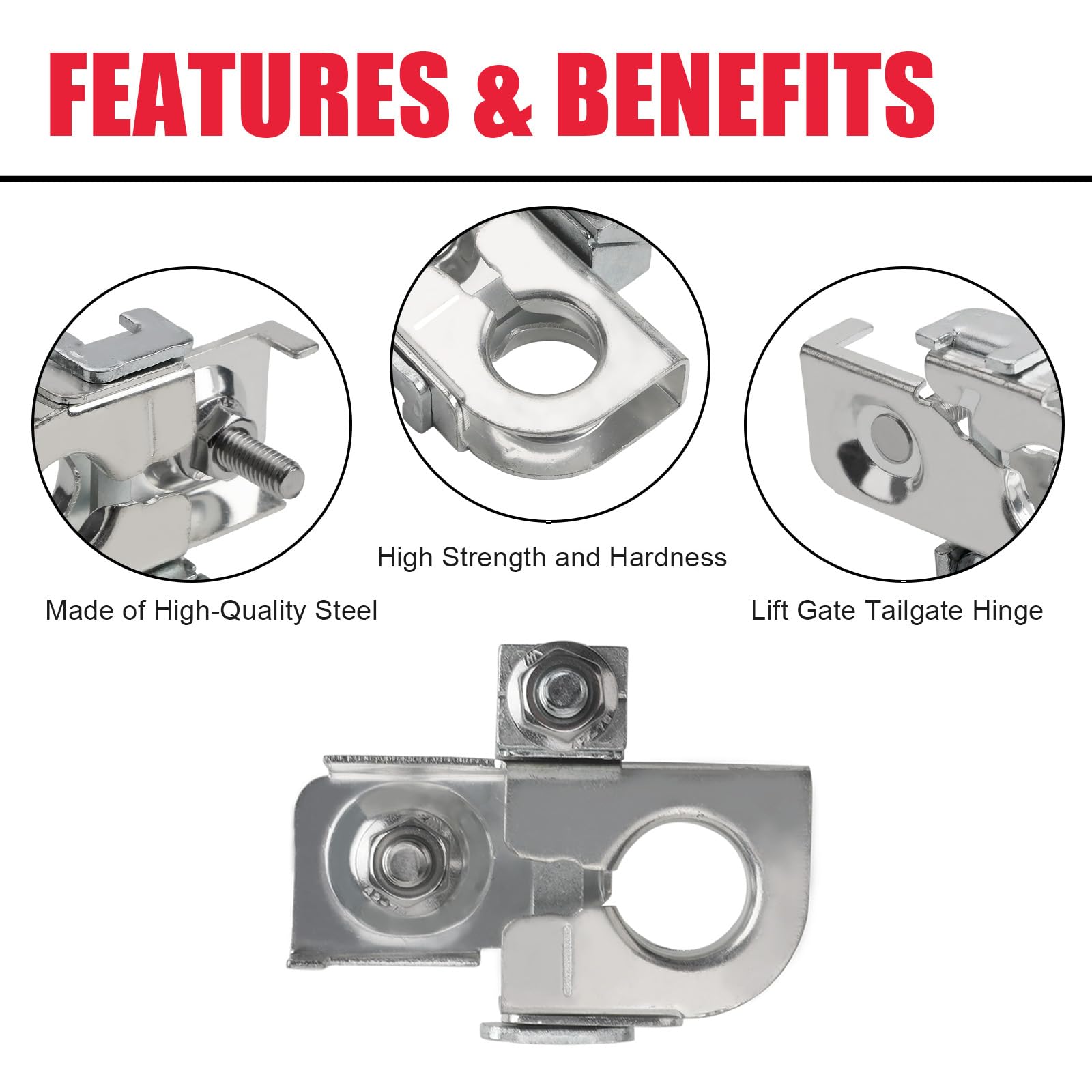 VASTAUTO Negative Battery Terminal Clamp with Nuts for F150, Edge, Mustang – Replaces BT4Z-14450-BA