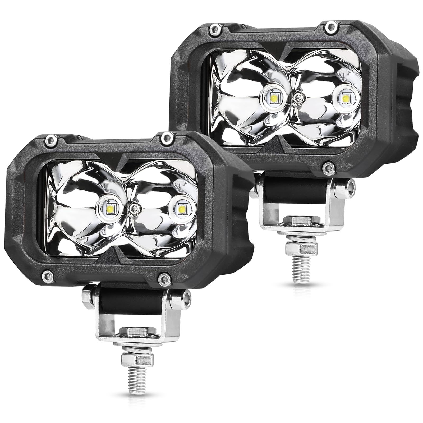 OFFROADTOWN 4 Inch LED Pods 2PCS 40W Spot Off Road Driving Lights Ditch Lights Waterproof LED Work Lights Reverse Light Pods for