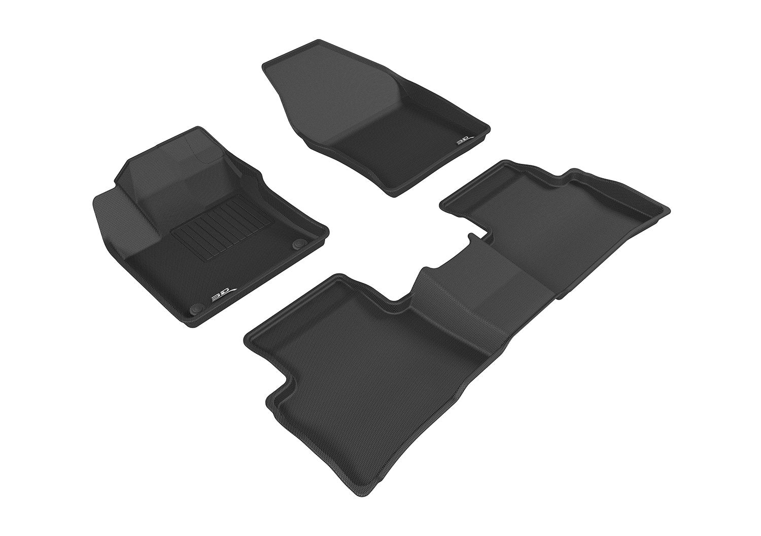 3D MAXpider Kagu Floor Mat Set for Toyota Prius 2016-2022, Prius Prime 2017-2021 - Black, Thermoplastic Elastomer, Model L1TY209