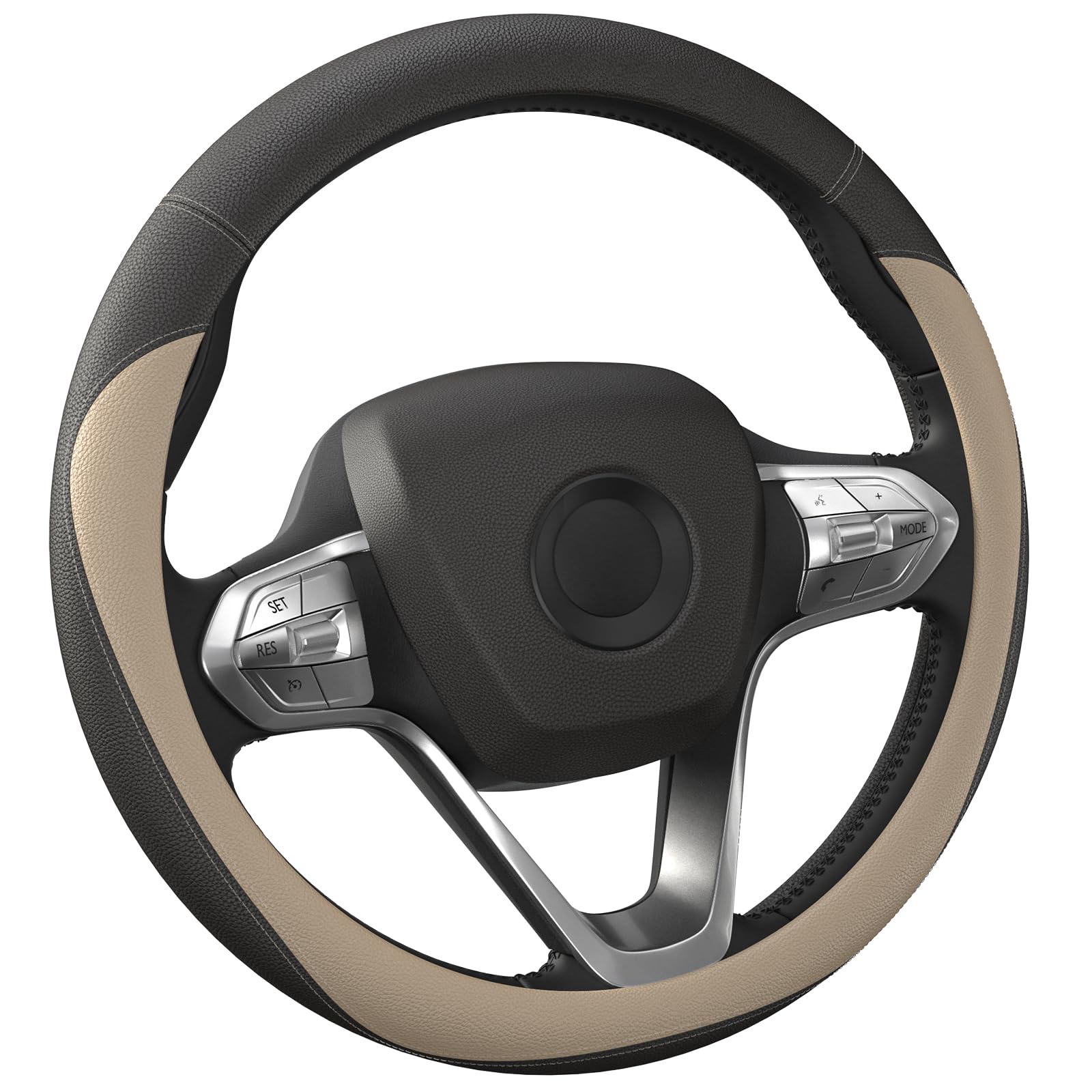 Hotor Car Steering Wheel Cover - Universal Car Accessory For Diverse Cars, Durable Leather Cover With Anti-Slip Lining, For Stee
