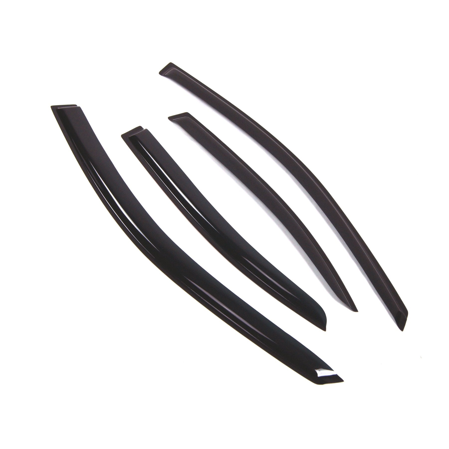 Tuningpros Window Visor Compatible With 2006-2013 Lexus Is250 Is350, Dgwv2-482 Outside Mount Deflector Rain Guard Dark Smoke, 4