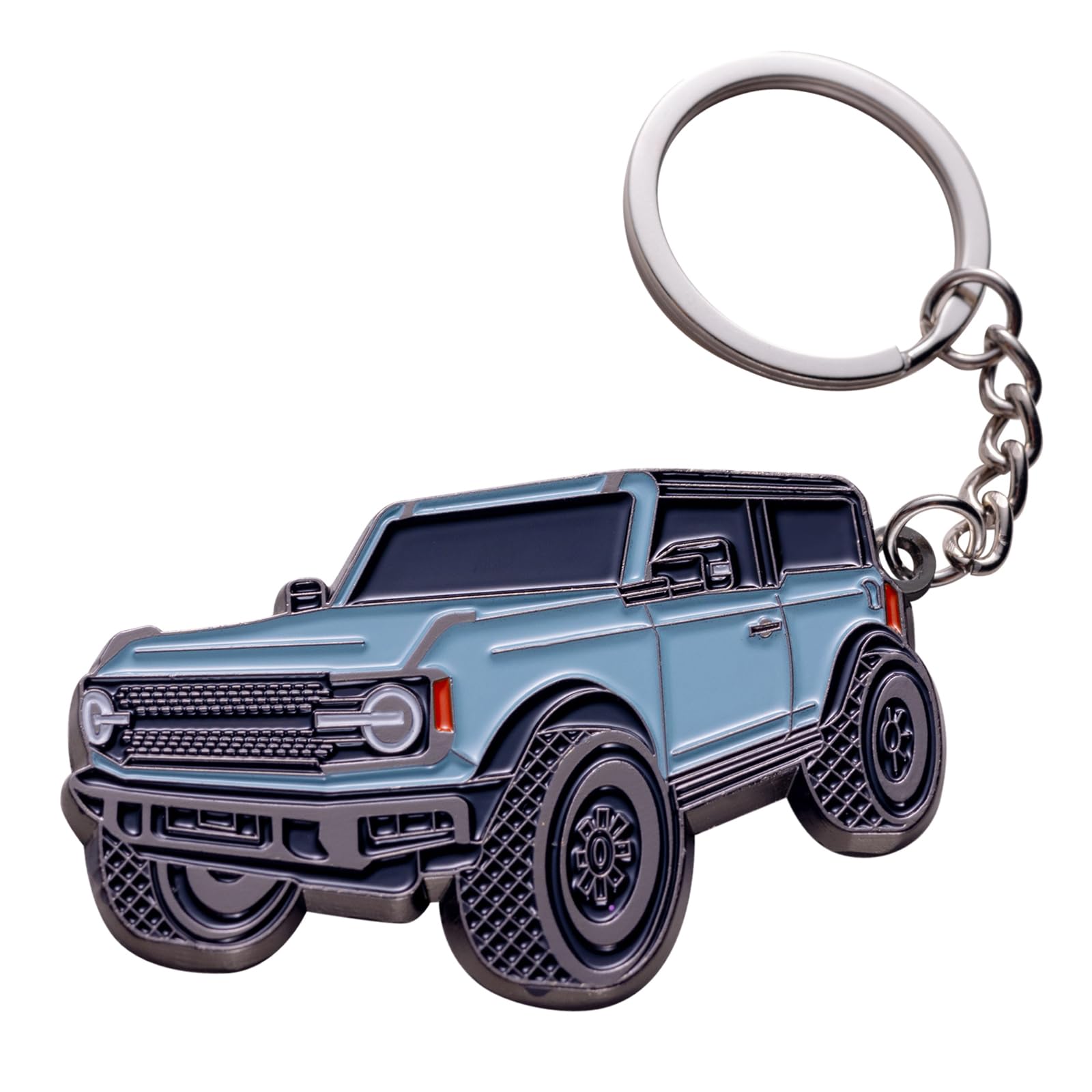 SINLAKUA for Bronco Keychain 4 door key chain Fob Cover Cool Mods Key Chain Sport Accessories compatible with Ford Bronco 2021 2