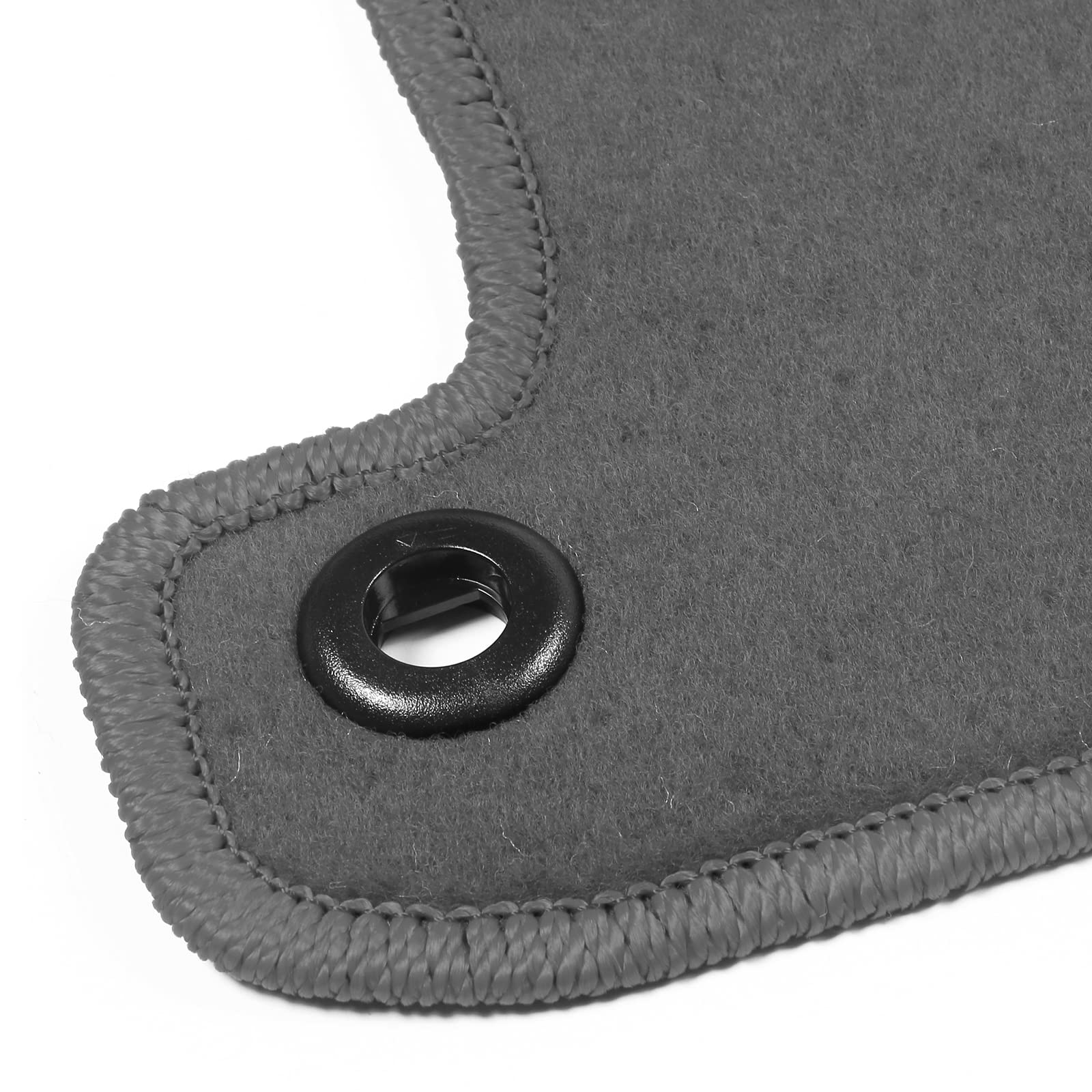 Ikon Motorsports, Floor Mat Compatible With 2013-2017 Honda Accord Sedan 4-Door, Factory Fitment Gray/Grey Nylon Front Rear Car