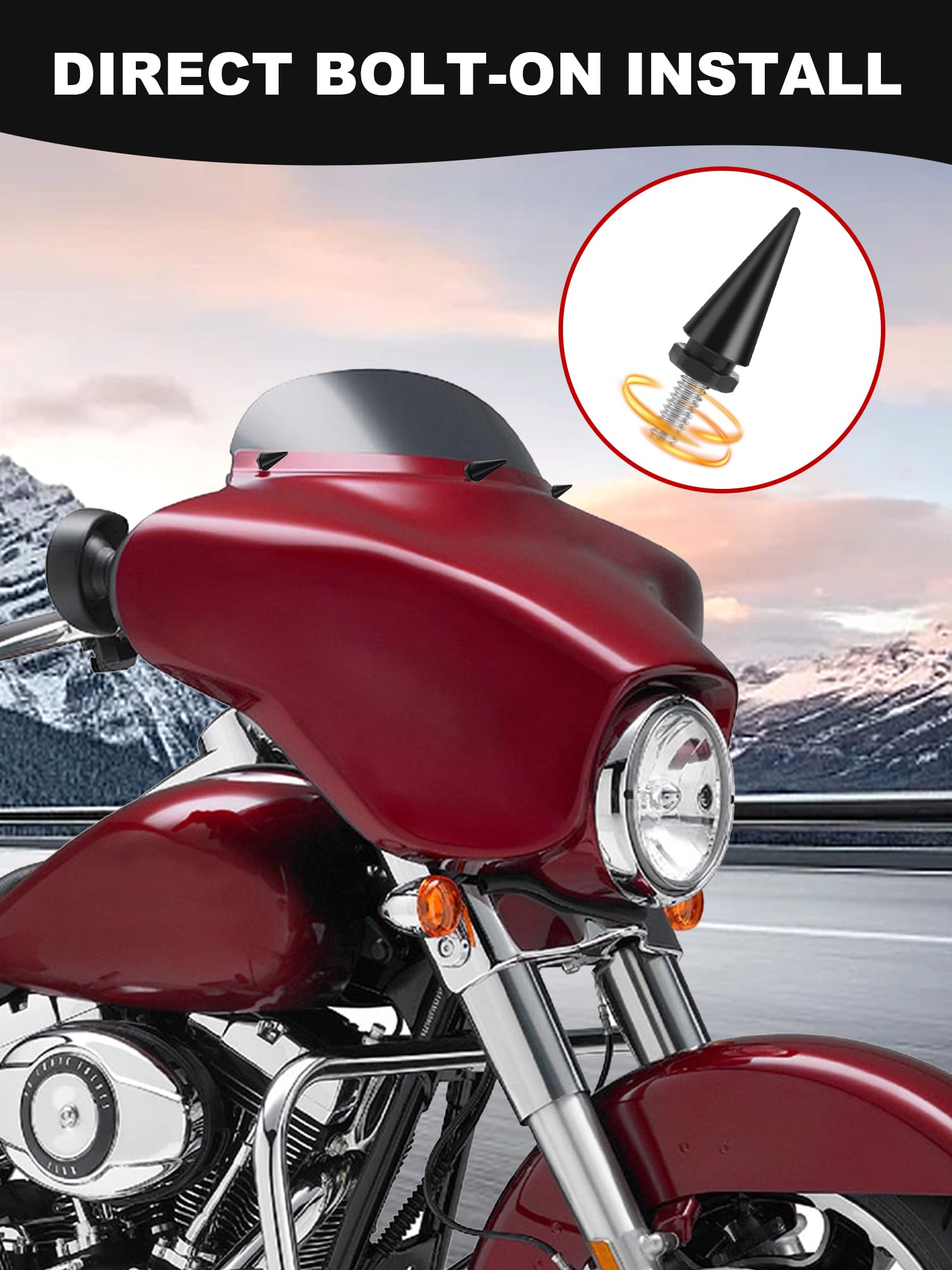 Ailmoto Motorcycle Windshield Bolts, Windscreen Screws, Fairing Bolts Compatible For Harley Davidson Electra Glide, Street Glide