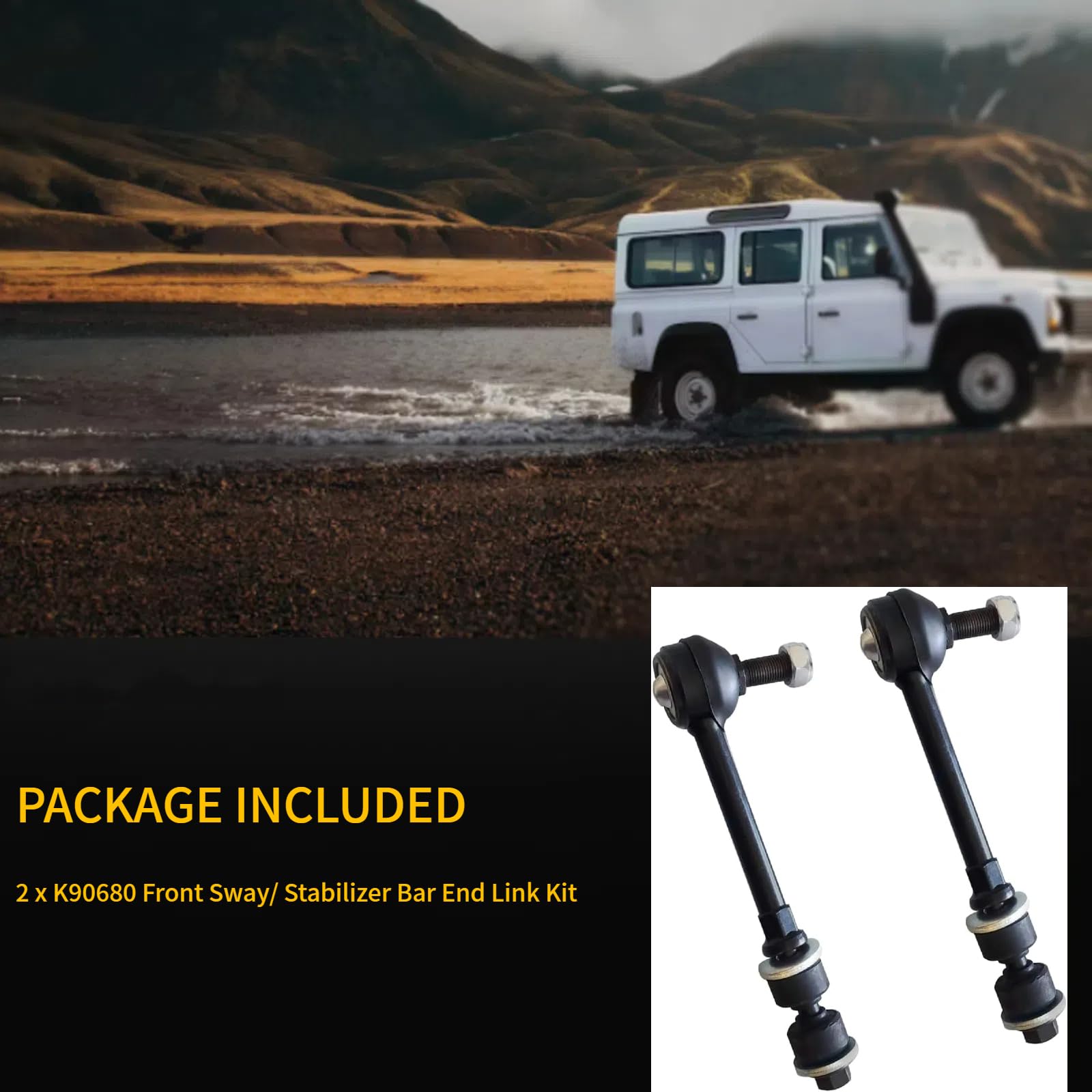Hhcm 2 Pcs Front Sway Bar Link Kit Stabilizer Bar End Link K90680 For Toyota Sequoia 2001-2007, Toyota Tundra 2002-2006