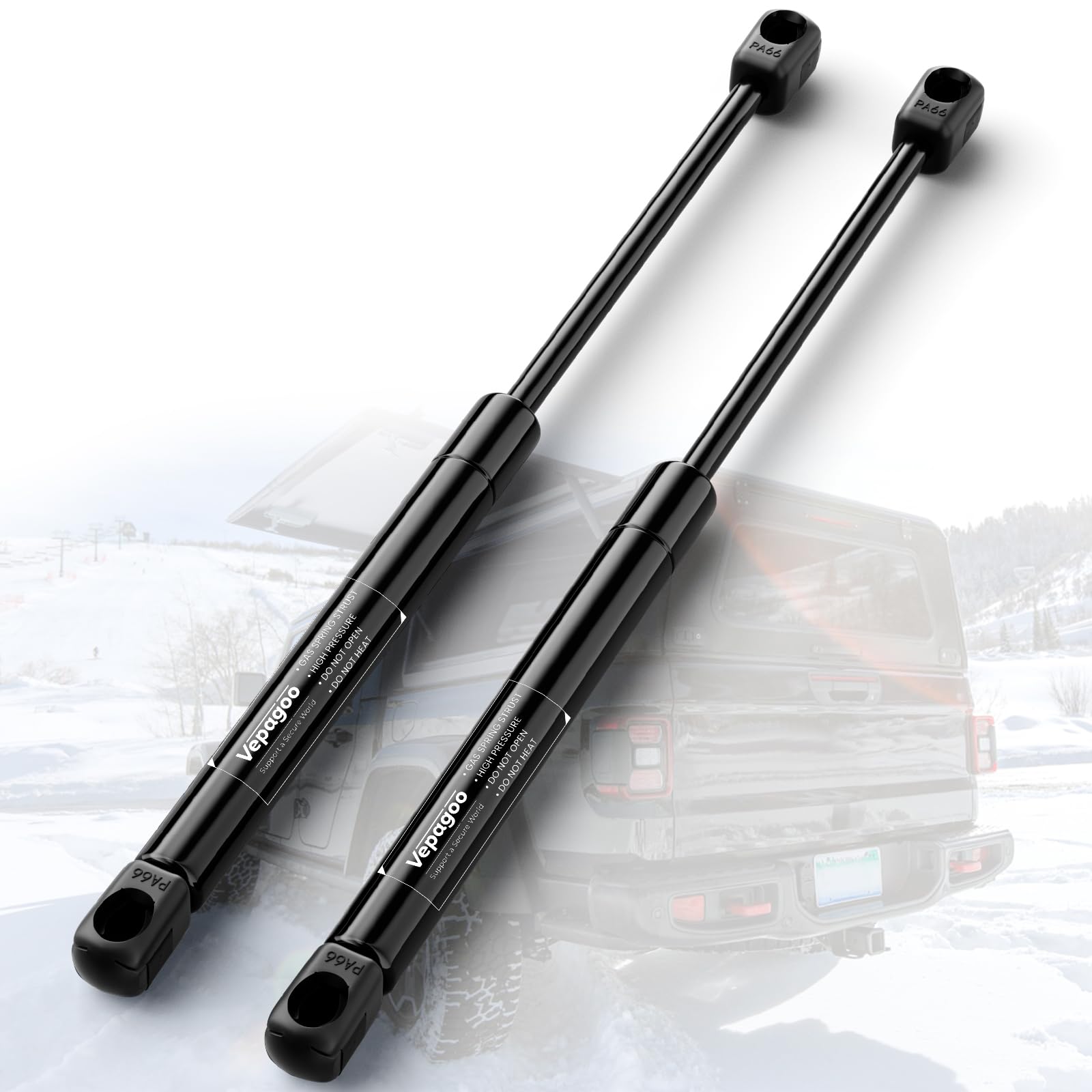 Vepagoo C1620125A C16-20125A 13 Inch 20Lb/89N Gas Shock Strut For Snugtop Leer Are Atc Camper Shell Topper Rear Window, Hydrauli
