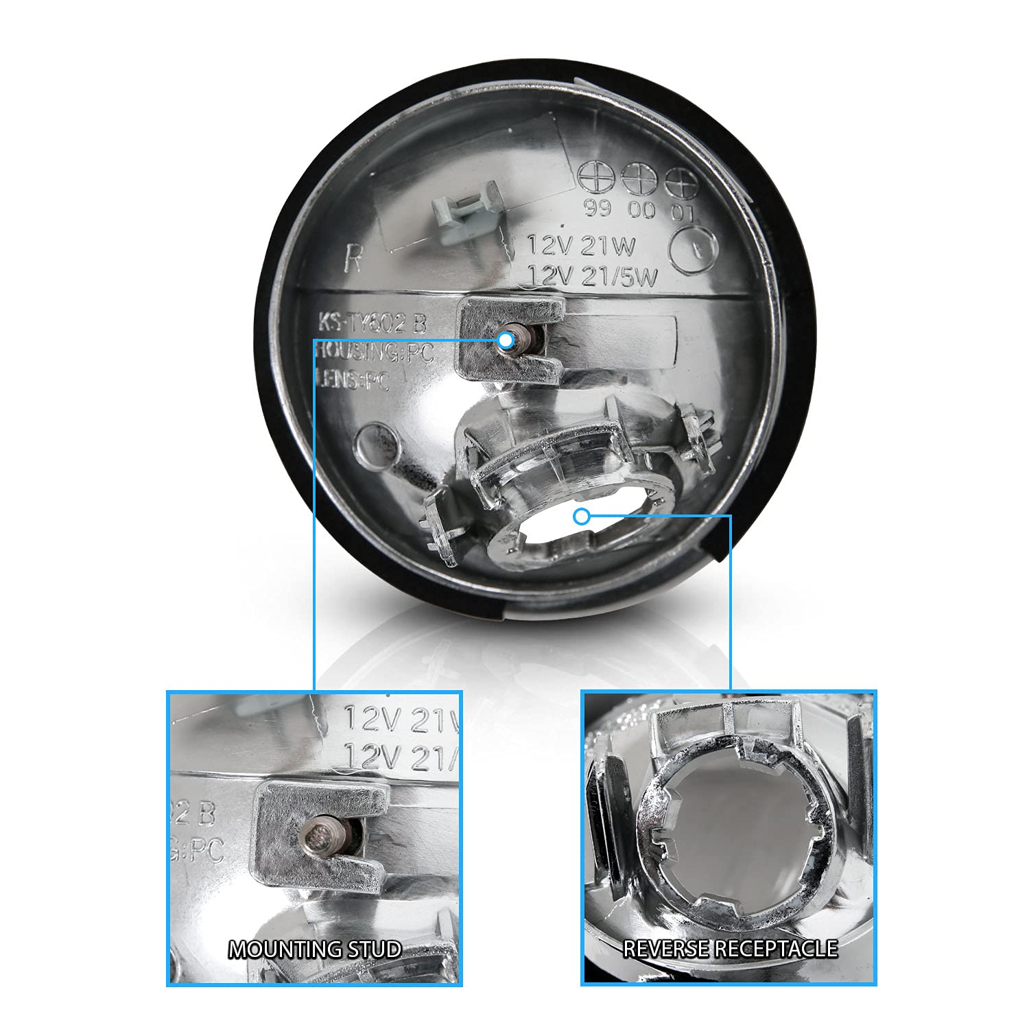 AmeriLite Inner Trunk Light for 2001-2005 Lexus IS-300 - Clear, Passenger & Driver Side