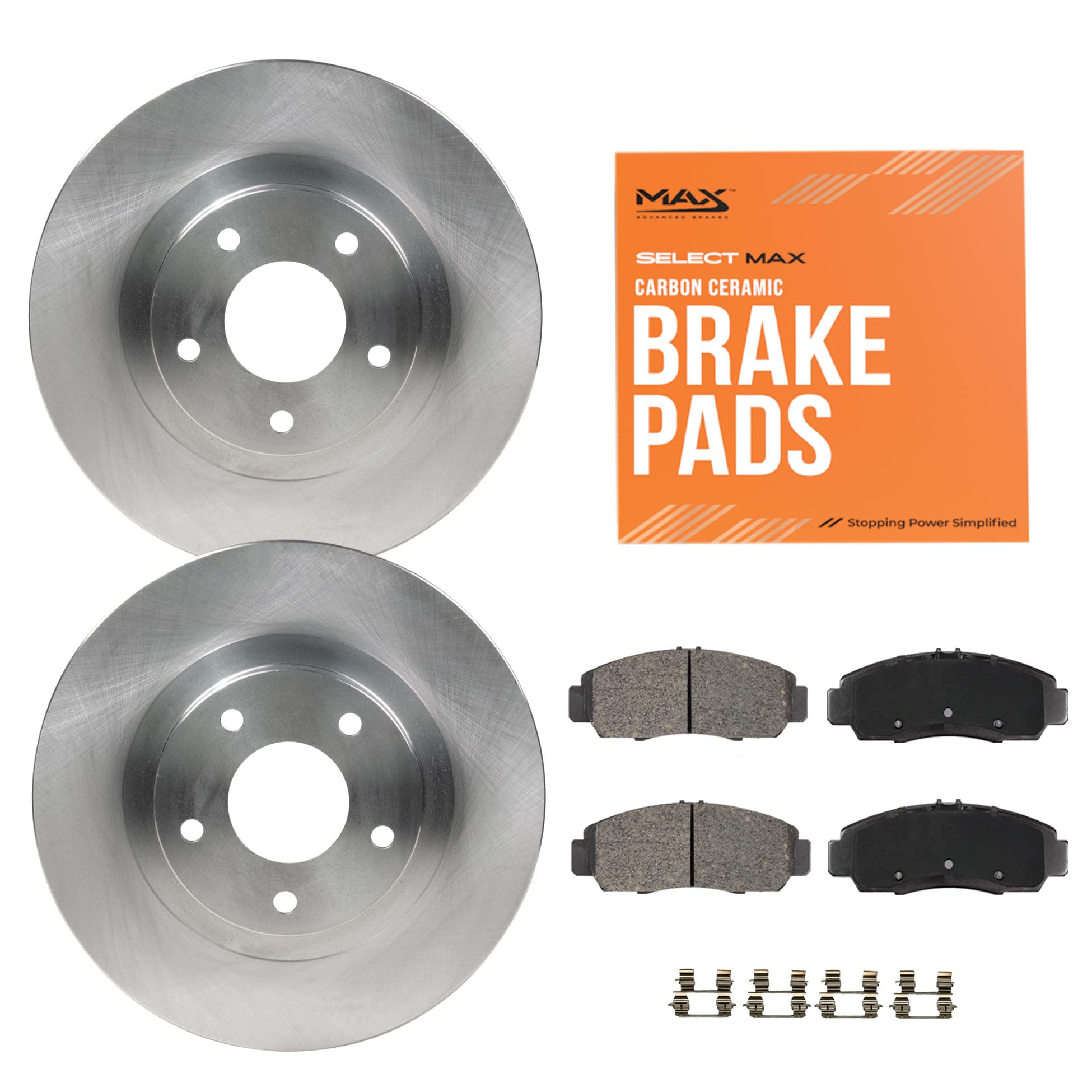 Max Advanced Brakes Front Brake Kit Compatible With 1999-2002 2003 2004 Chevy Tracker Compatible With Suzuki Vitara Replacement