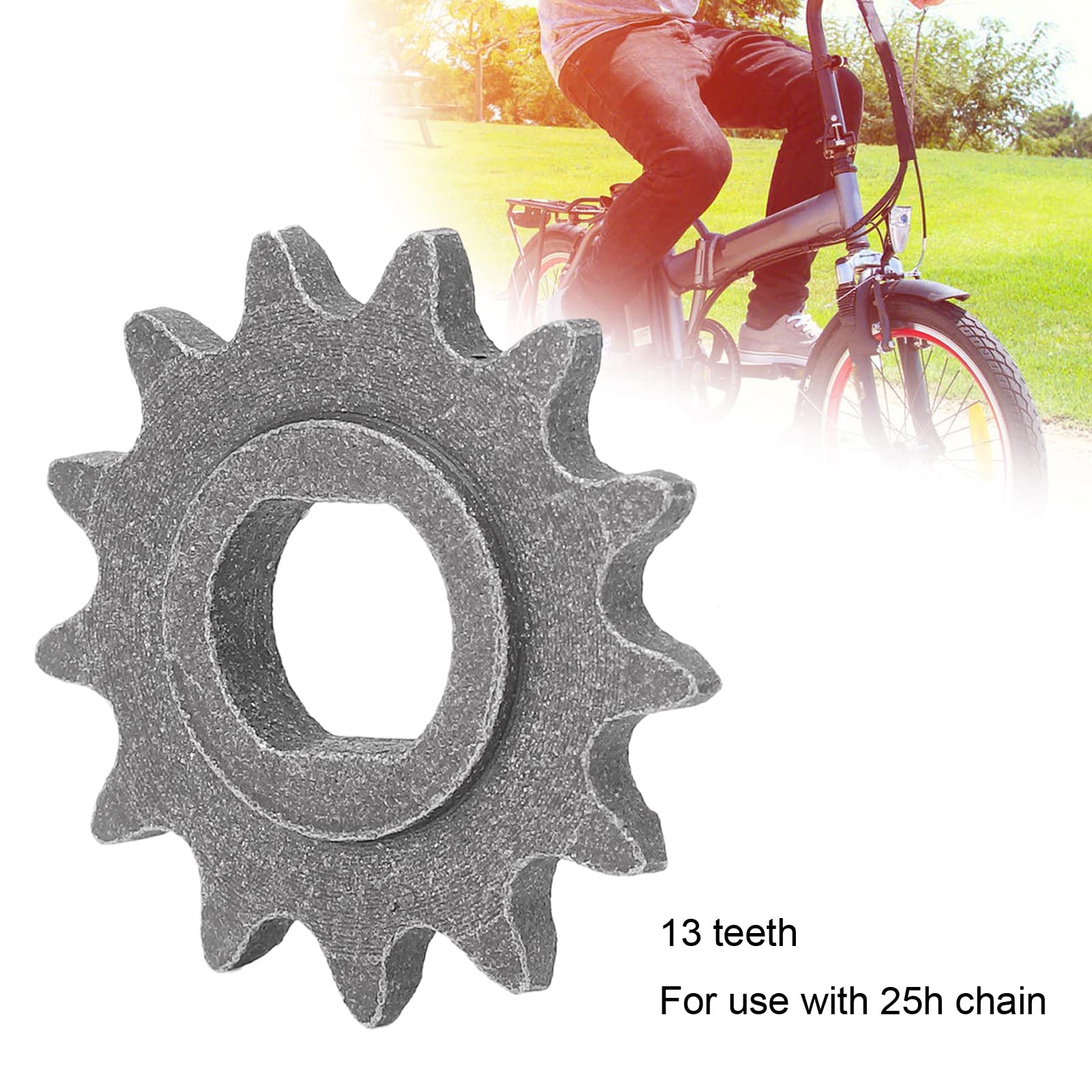 Alomejor Motor Sprocket 25H 13T Metal Electric Scooter Motor Engine Sprocket Chain Wheel for MY1020 Motor