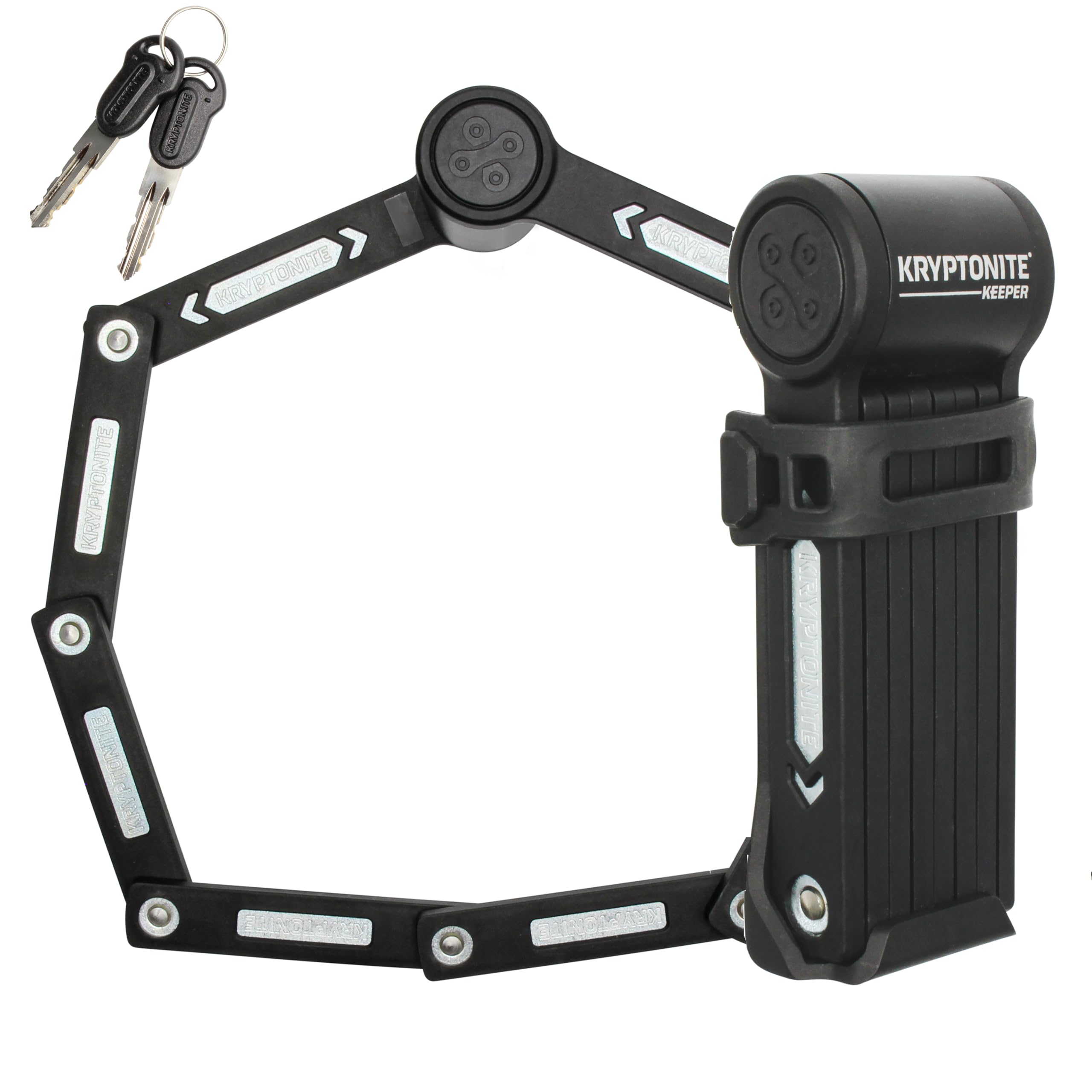 Kryptonite Keeper Mini Folding Bike Lock, Compact Lightweight High Security Anti-Theft Foldable Bicycle Lock with 2 Keys and Mou