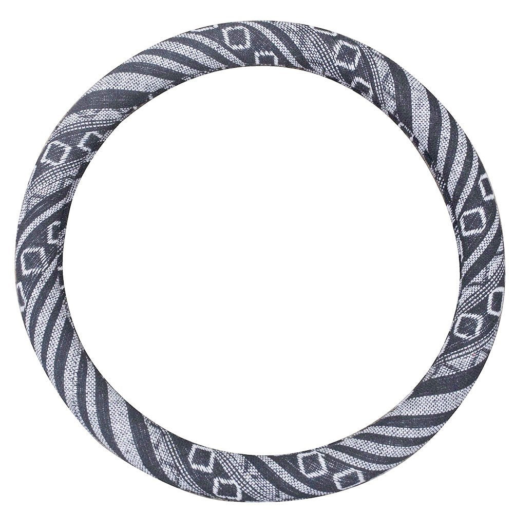 Istn Large Ethnic Style Coarse Flax Cloth Automotive Steering Wheel Cover Anti Slip And Sweat Absorption Auto Car Wrap Cover (15