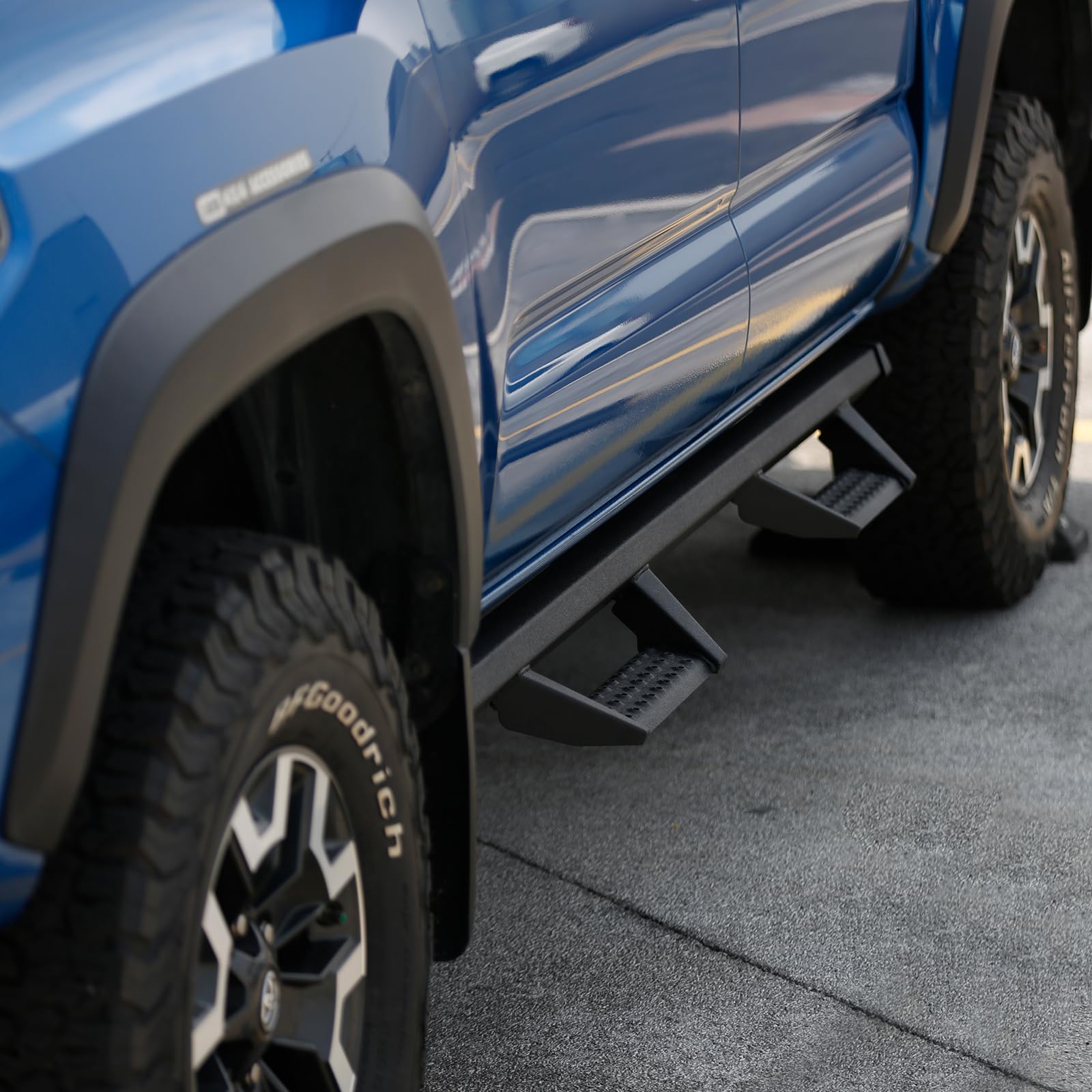 Smanow Running Boards Compatible With 2005-2023 Toyota Tacoma Double Cab With 4 Full-Size Doors. Heavy Duty Carbon Steel Step Ba