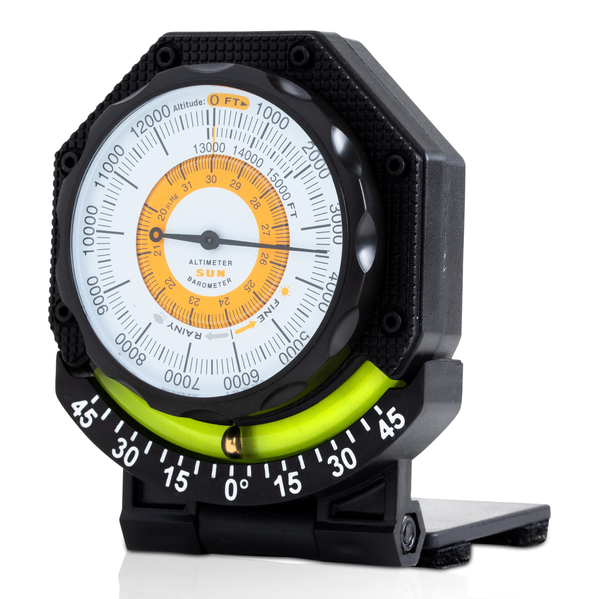 Sun Company AltiTilt Dashboard Altimeter Inclinometer - Black, Model 207-F, Read Altitude & Barometric Pressure for Off-Road Vehicles