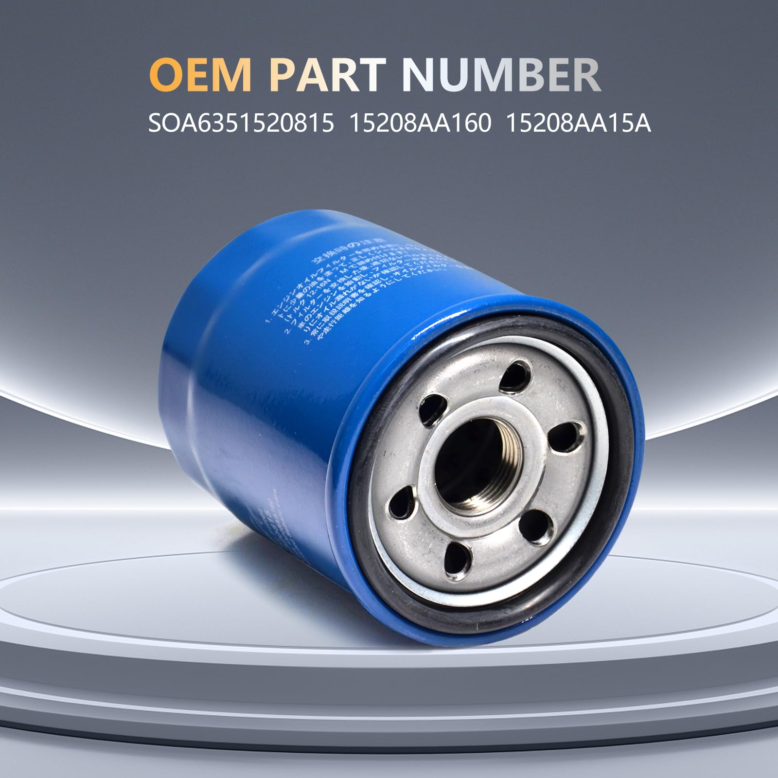 SOA6351520815 Oil Filter Replacement for Subaru Outback, Legacy, Impreza, Forester, XV Crosstrek, Ascent. Replace 15208AA160, 15