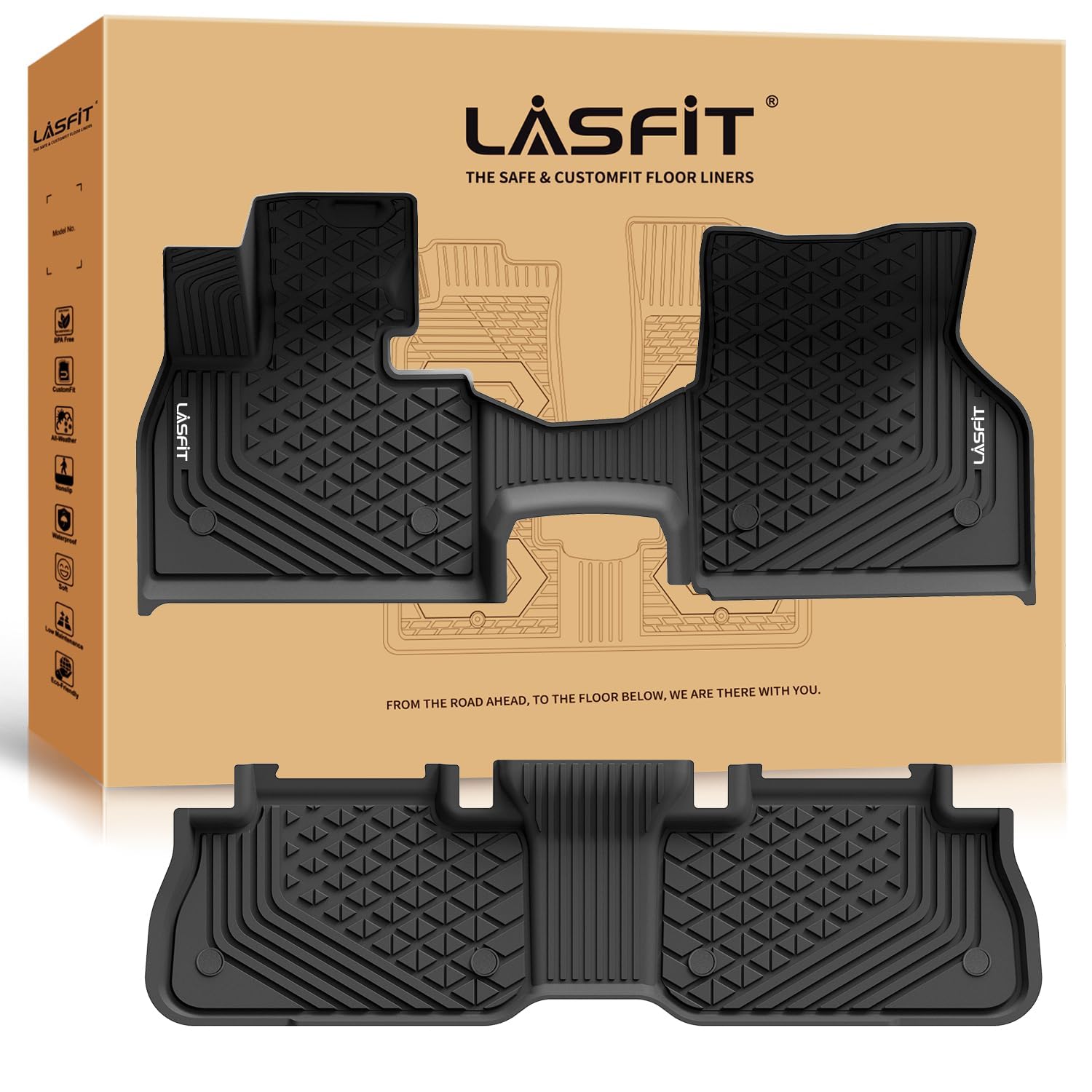 Lasfit Floor Mats For Bmw Ix 2022-2026 Xdrive50 M60, All Weather Protection Floor Liners, Tpe Car Mat For Bmw Ix Accessories 202