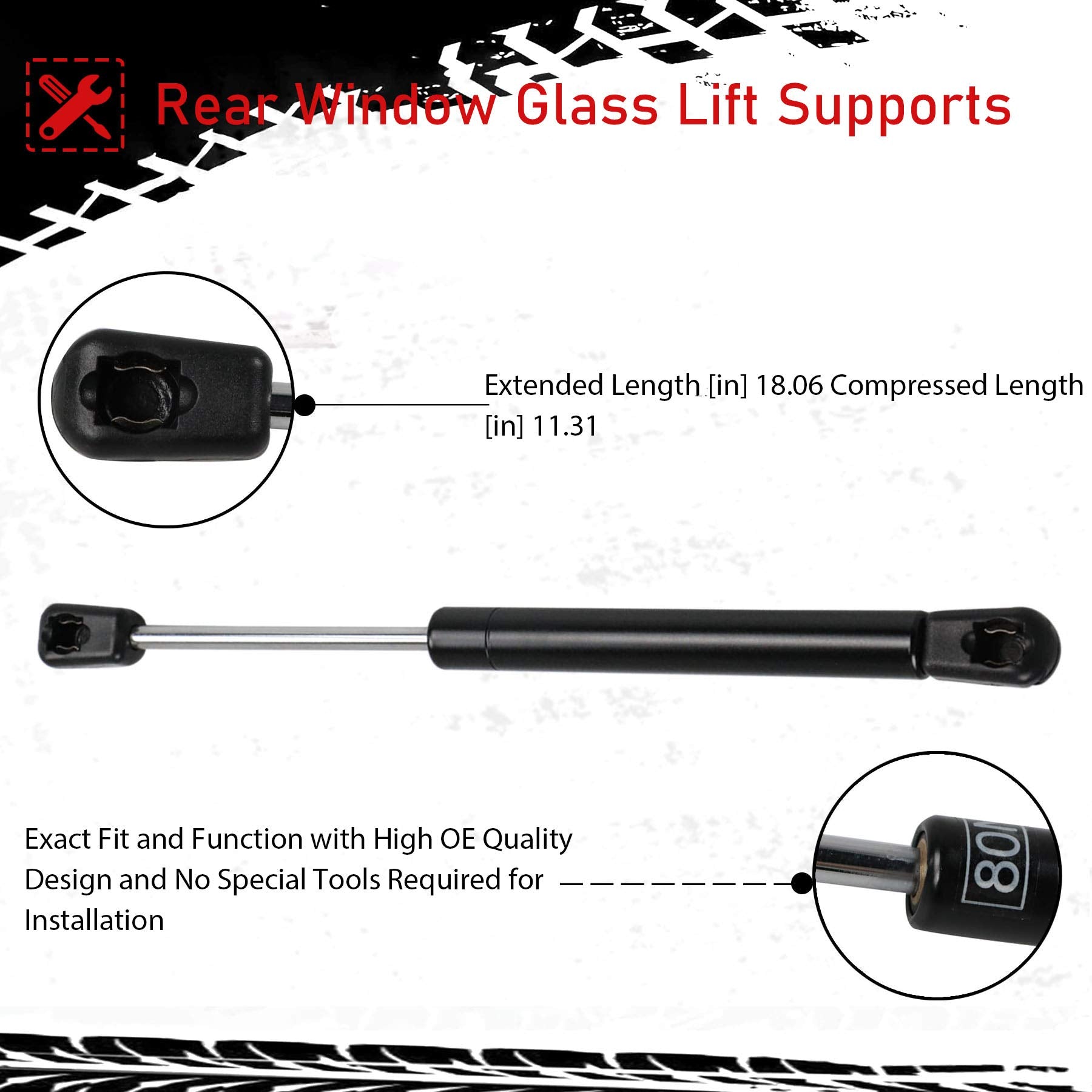 Youxmoto Hatch Liftgate And Rear Window Glass Lift Supports Struts For Chevrolet Tahoe, Cadillac Escalade, Gmc Yukon, Gmc Yukon