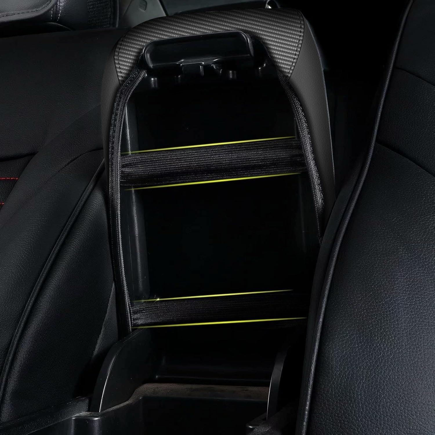 Aomsazto Armrest Covers For 2019-2024 Nissan Altima Carbon Fiber