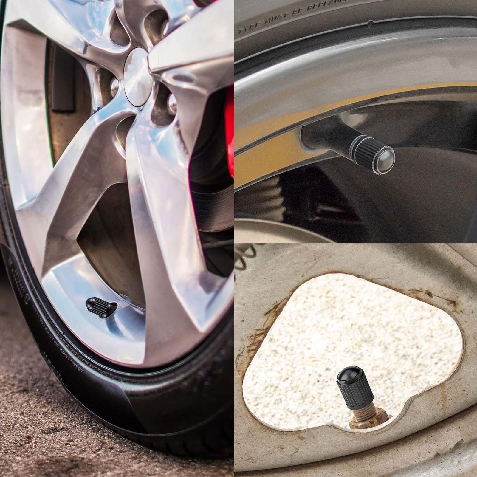 500 Pcs Tire Valve Stem Caps Black Plastic Valve Caps Valve Tire Covers Tyre Valve Dust Caps For Cars, Suvs, Bike, Bicycle, Truc