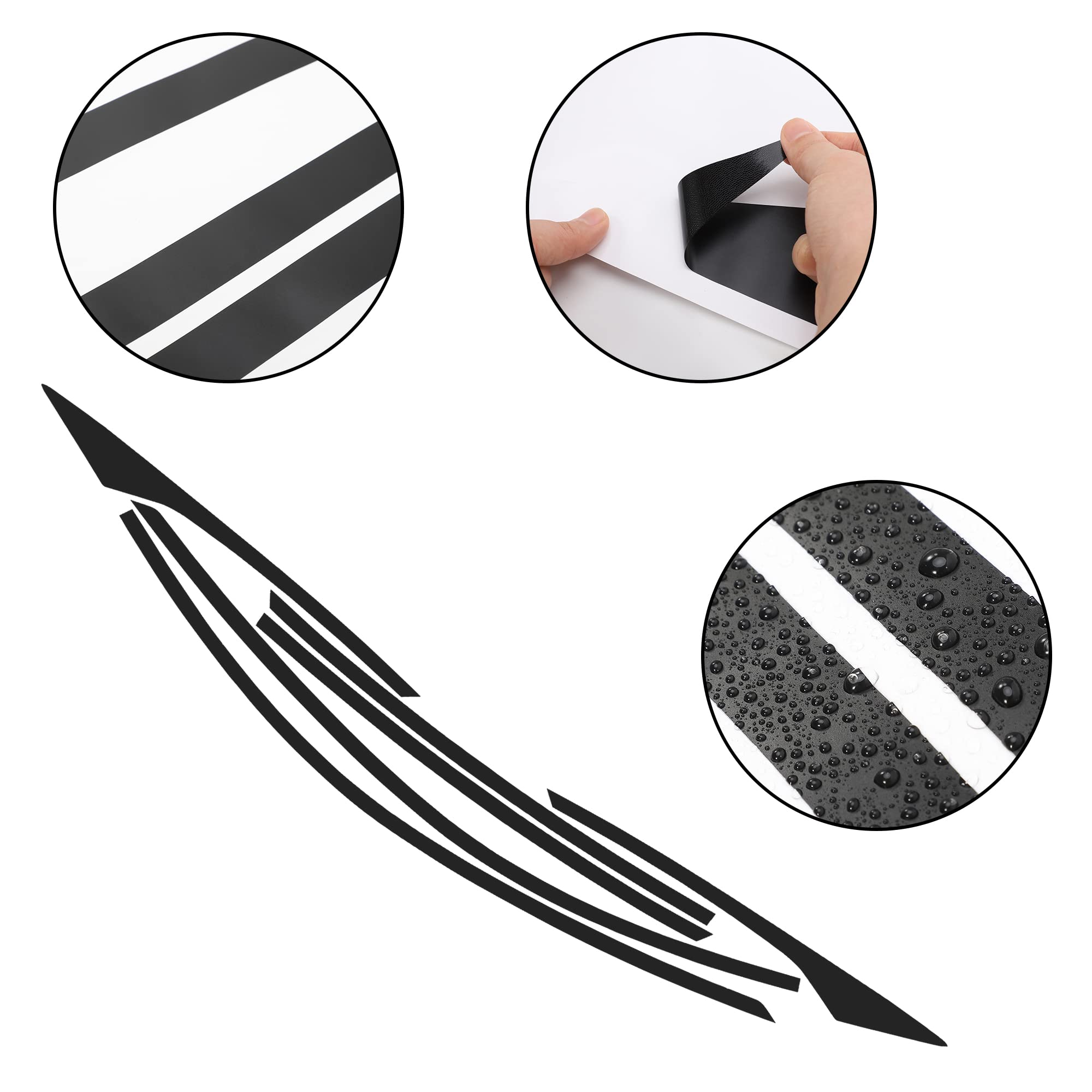 Tomall Car Window Edge Vinyl Stickers Compatible With Honda Accord Sedan 2018 2019 2020 2021 2022 Auto Window Cover Strip Trim A