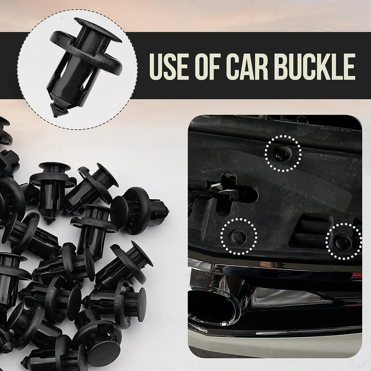 100PCS Bumper Fender Clips, 10mm Fender Liner Clip Compatible with Honda CR-V Accord Civic Acura, 1PCS Fastener Remover 91503-SZ