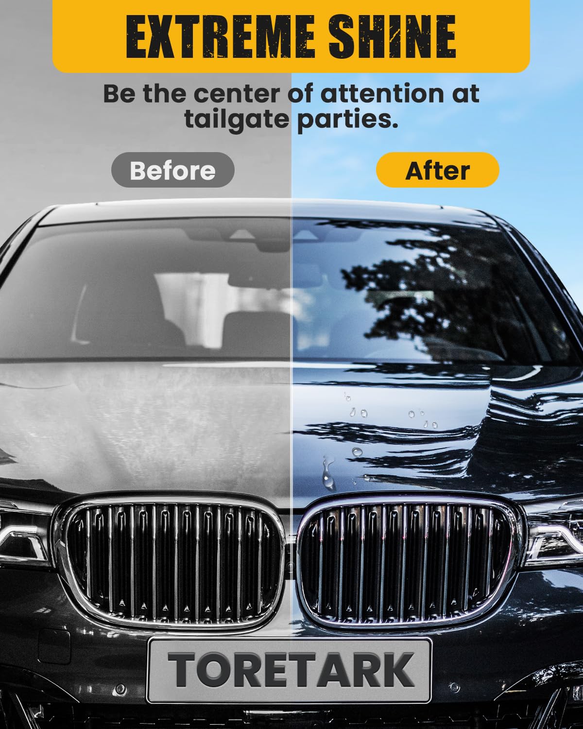 Toretark Real Ceramic Coating for Cars, 16 Fl Oz, Siloxane Spray, Lasts 50+ Washes, No Pungent Smell, Quick Detailer Wax