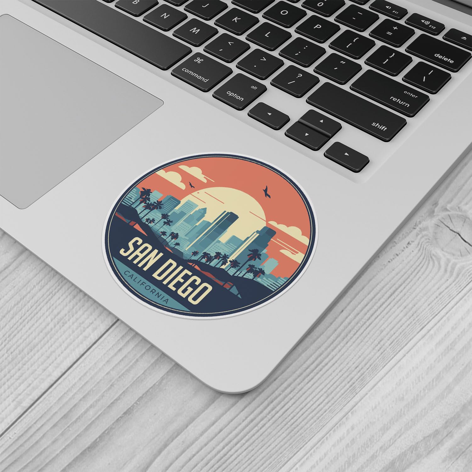 San Diego City Sticker - Waterproof Vinyl Decal for Car Bumper, Laptop, Water Bottle, Wall, and Window, Size - 3'' Longer Side