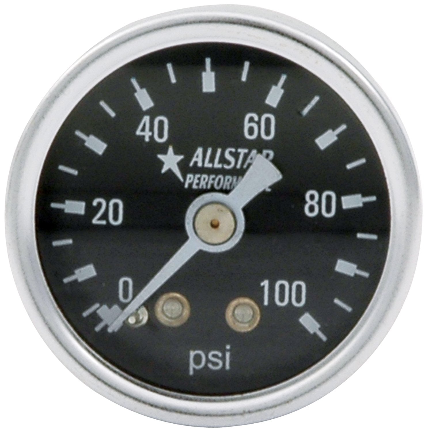 Allstar Performance ALL80216 0-100 PSI 1-1/2'' Dry Type Shockproof Pressure Gauge
