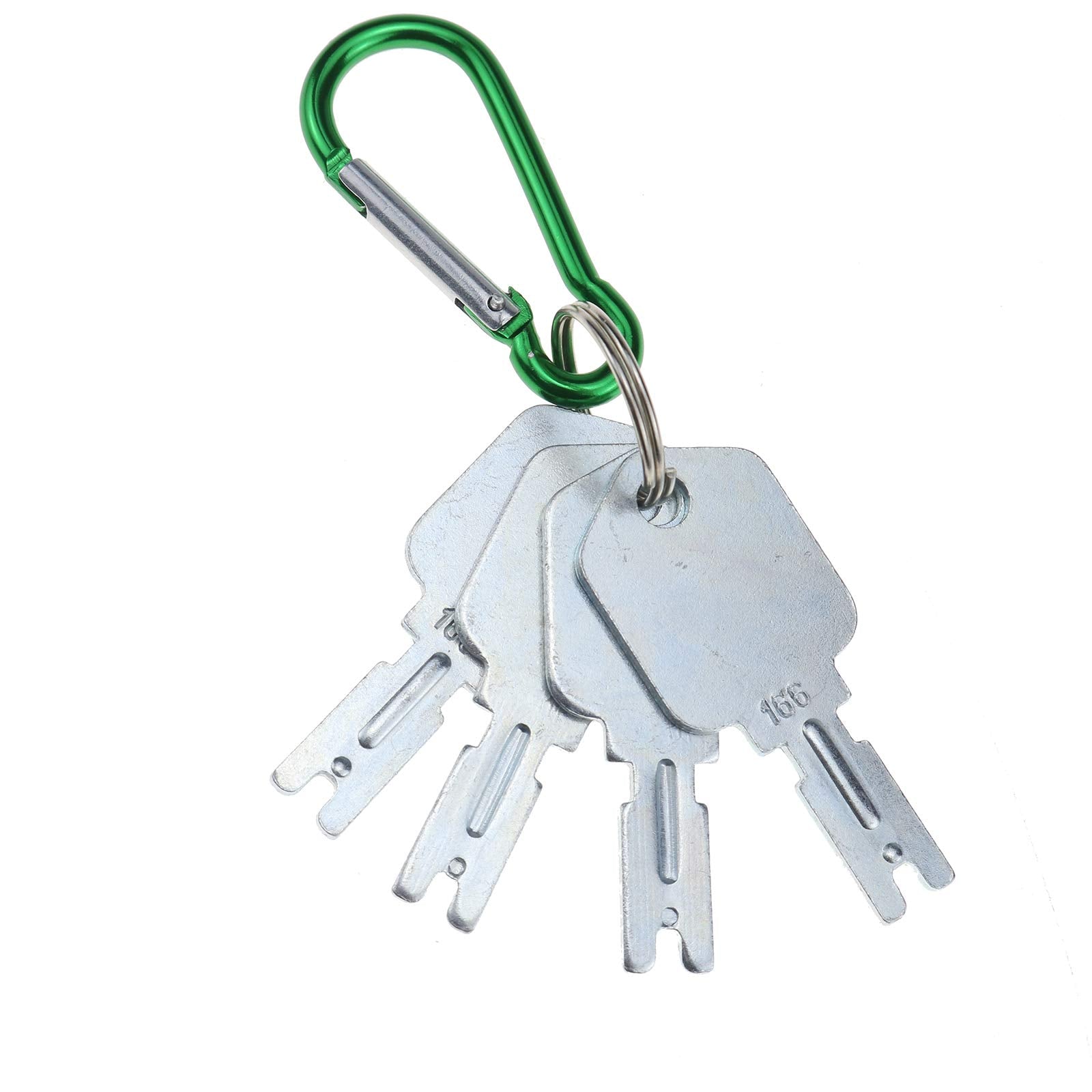 Dvparts 4Pcs Forklift Equipment Ignition Keys With Key Chain 166 1430 186304 51335040 A214062 For Clark Yale Hyster Komatsu Gehl