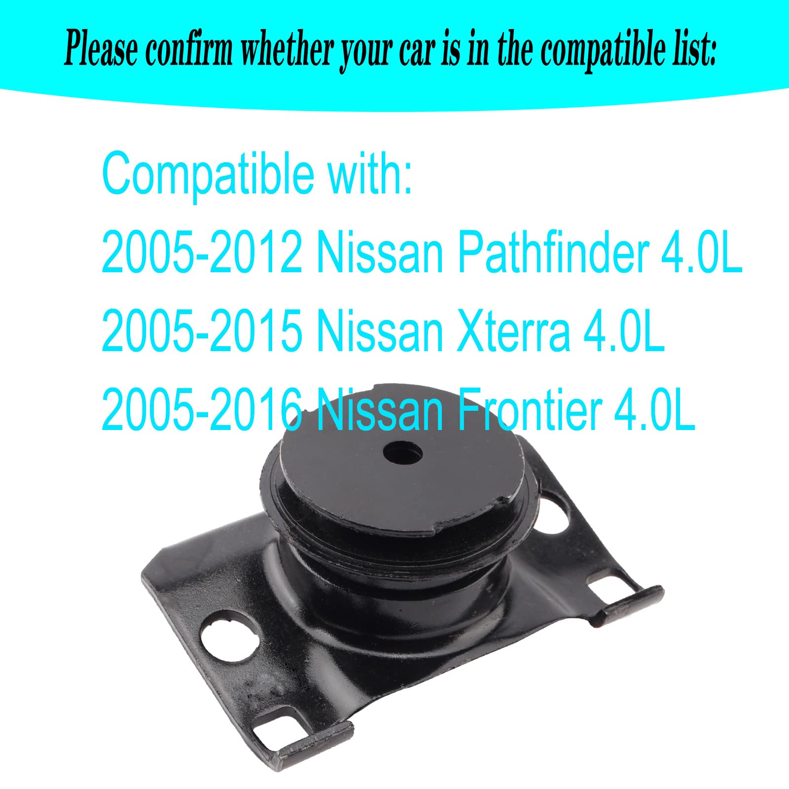 sherxibo Engine Motor Mount & Trans Mount Set for Nissan Pathfinder/Xterra/Frontier 4.0L 2005-2016, Model EUA4344