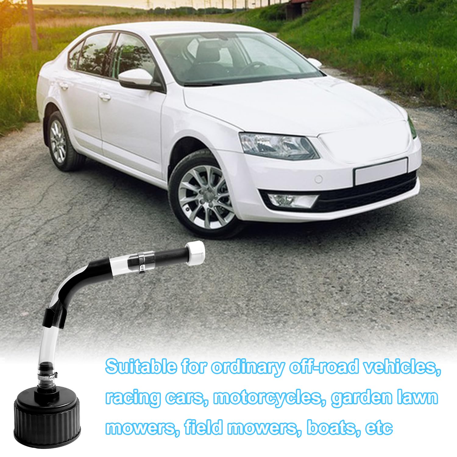 2 Set Of Racing Fuel Filler Hose Kits, 5 Gallon Neck Hose With Jug Cap Hose Bender, Racing Replacement Gas Can Cap, Jug Hose Uti