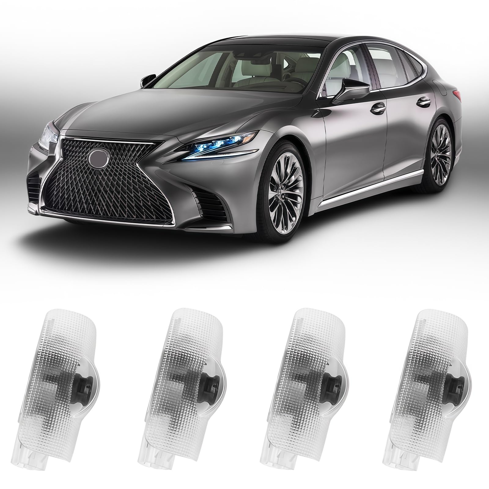 4Pcs Car Door Lights Logo Projector Compatible With Ls/Es/Is/Lx/Rx/Gs/Gx/Rc/Ux Car Accessories, No Fade Hd Led Car Welcome Proje