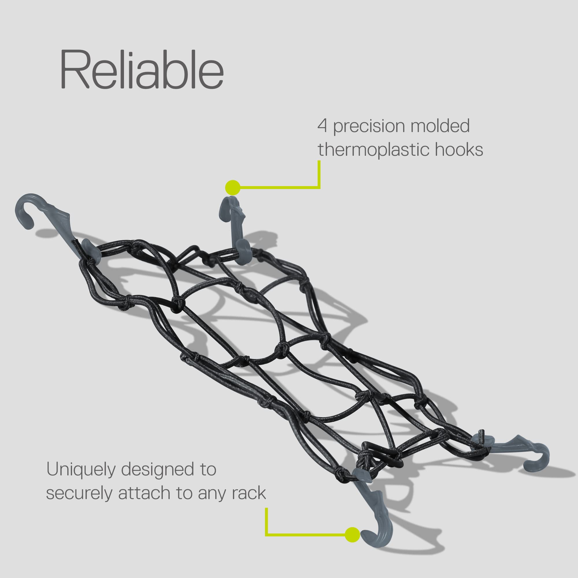 Delta Cycle Small Cargo Net - Expandable Bungee Net, 22" x 22", Black, Nylon, Model 126058 for Bikes & Kayaks
