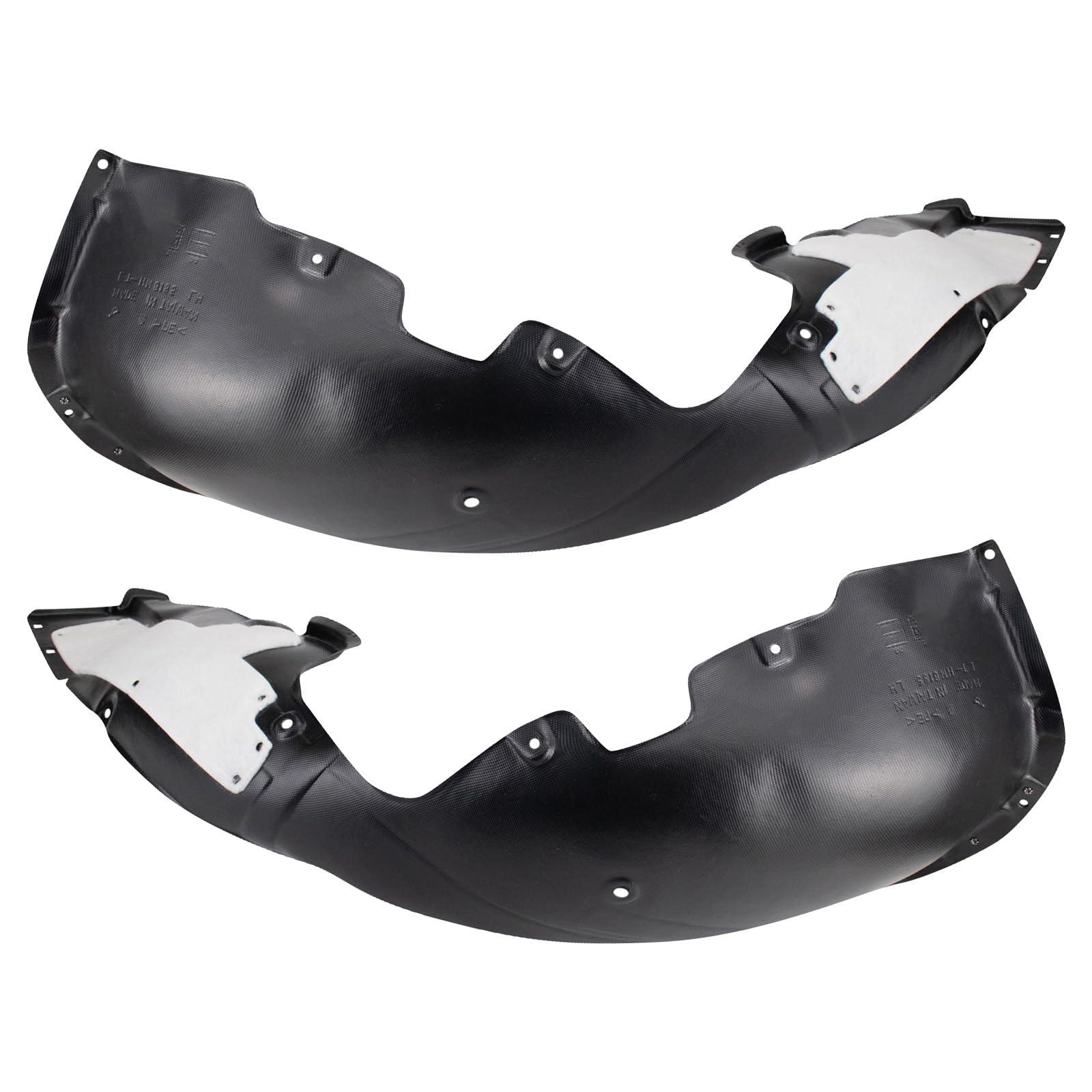 Trq Inner Fender Liner Set Compatible With 2017-2018 Hyundai Elantra Hy1248159 Hy1249159