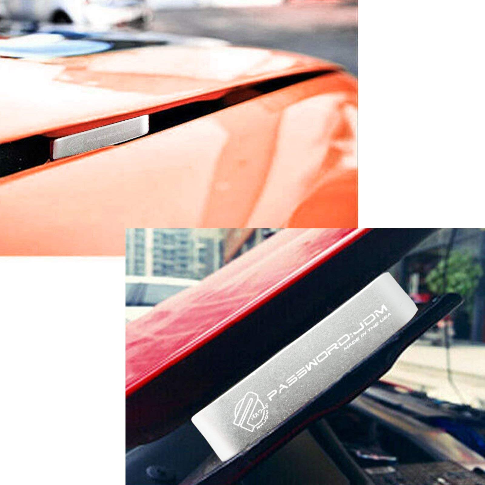 Xotic Tech Jdm Hood Spacer Hood Riser 3/4'' Replacement Front Hood Vent Space Riser Spacer Anodized Silver Aluminum Alloy Billet