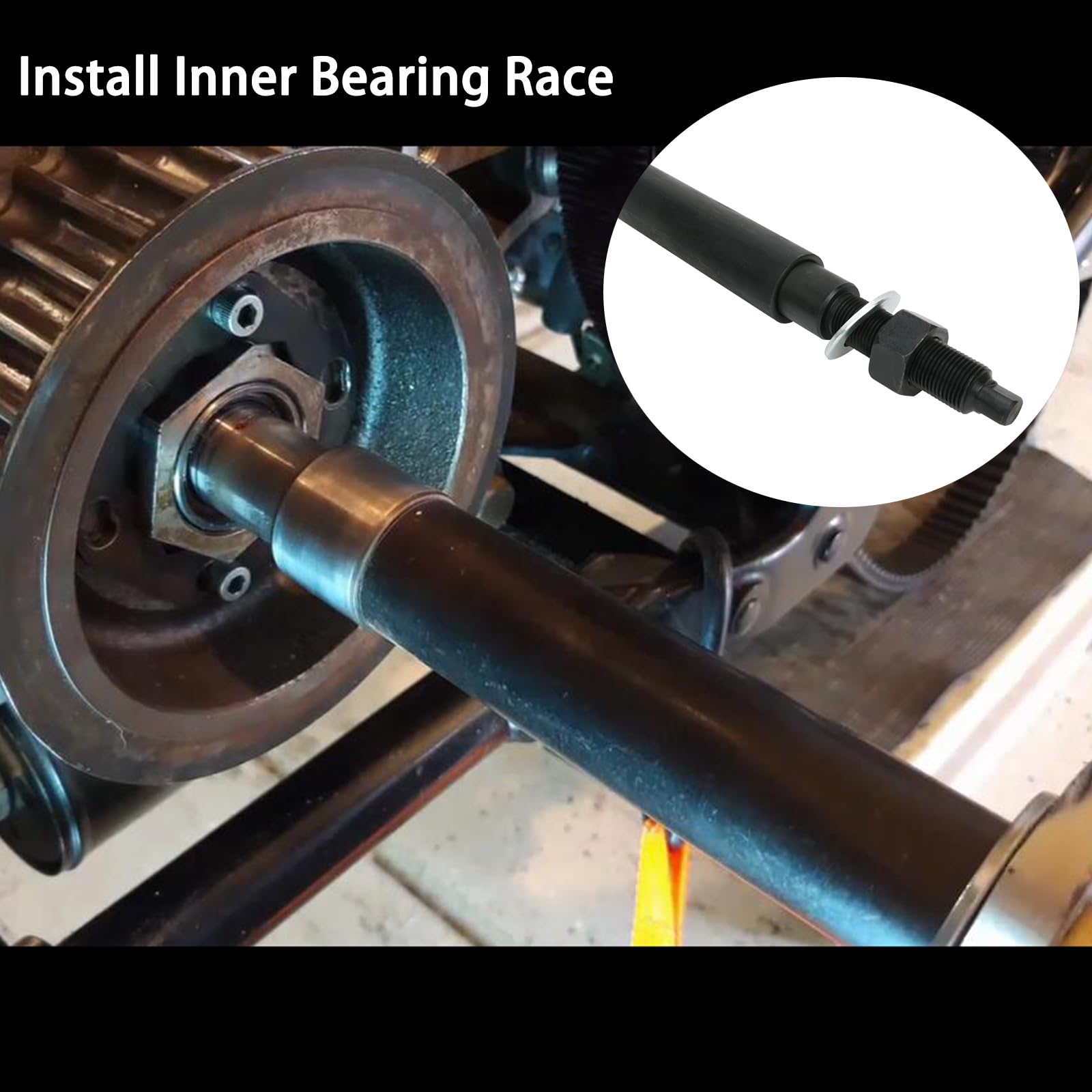 ReluxGo Transmission Mainshaft Inner Bearing Race Tool Installer Puller for Harley Davidson Big Twin 5 and 6 Speed 1984-present